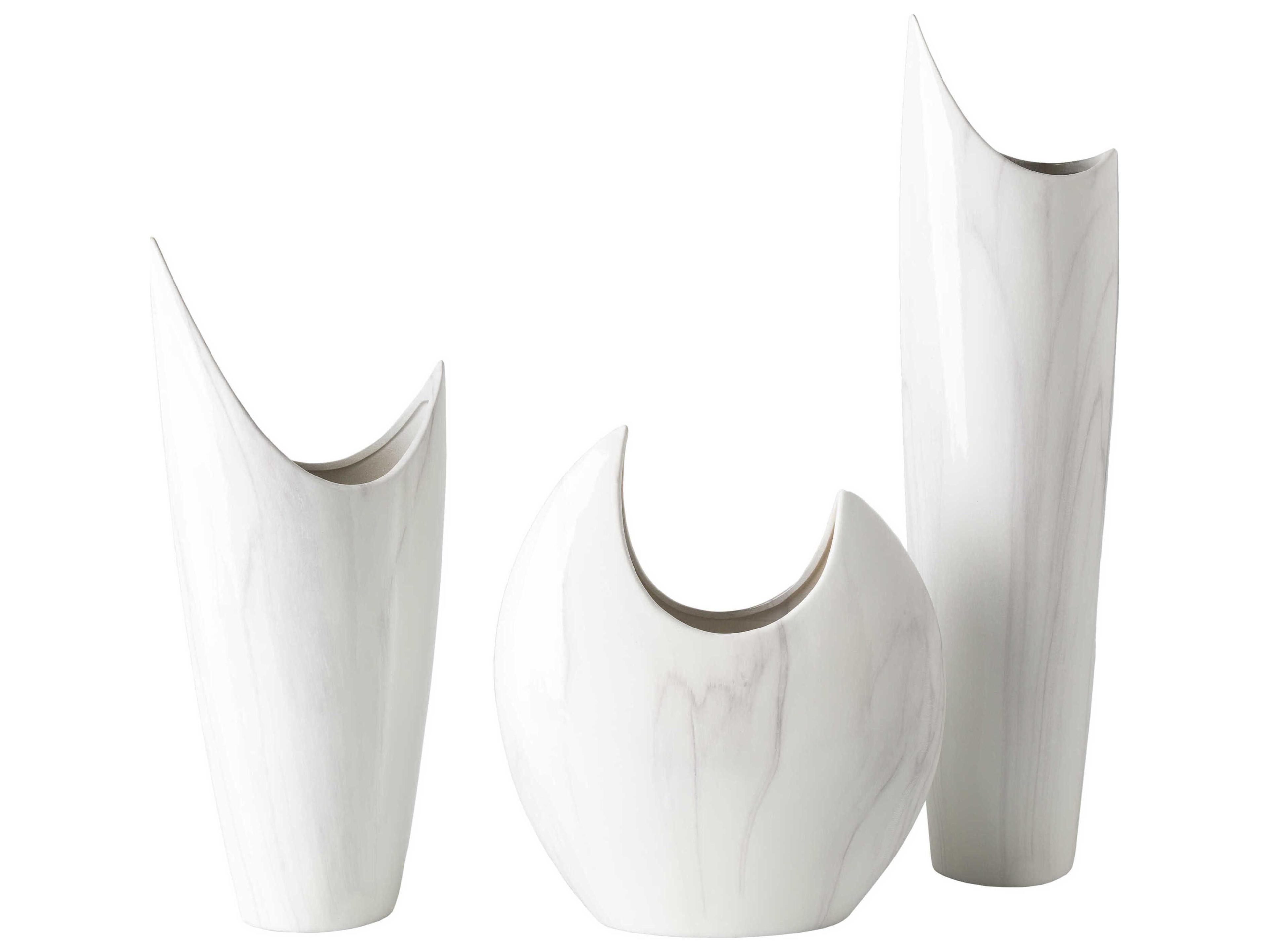 Livabliss by Surya Hamilton White Vase (Set of 3)