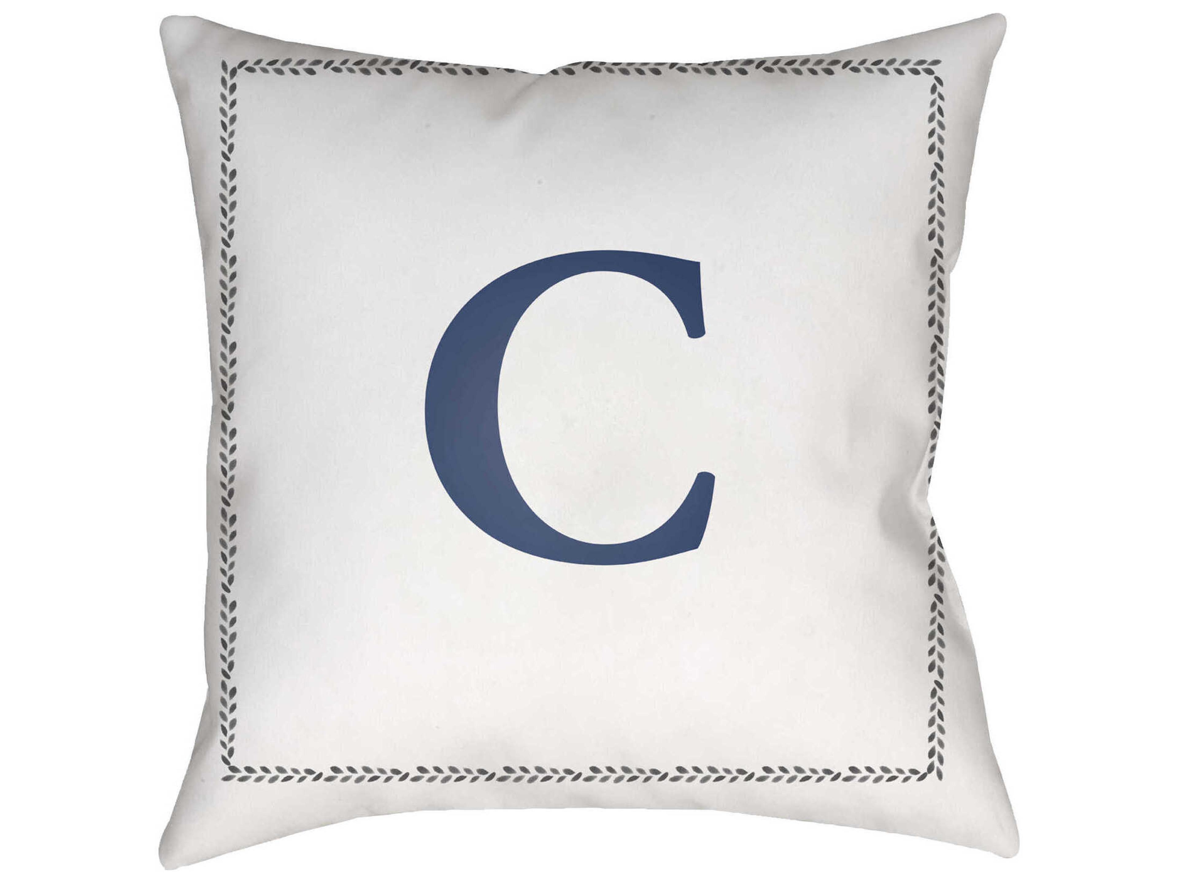 Livabliss by Surya Initials C Pillow