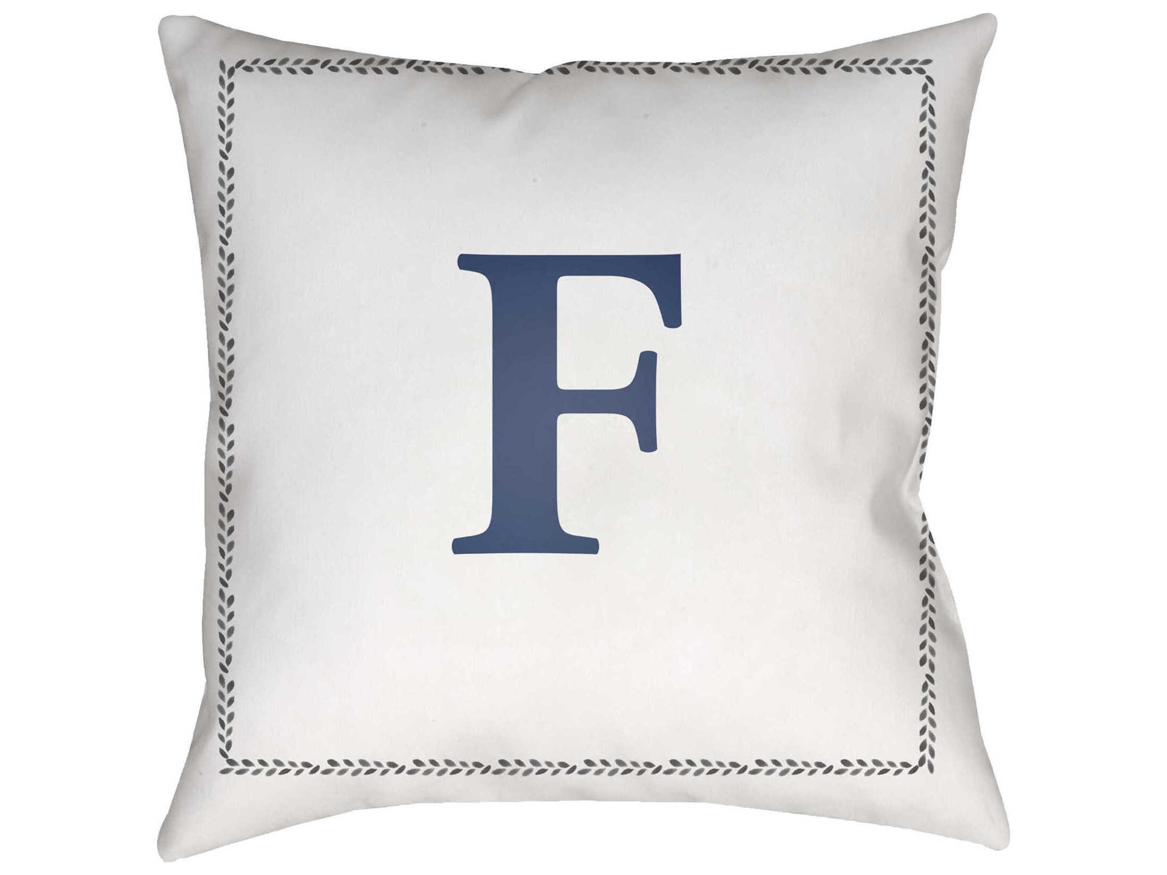 Livabliss by Surya Initials F Pillow