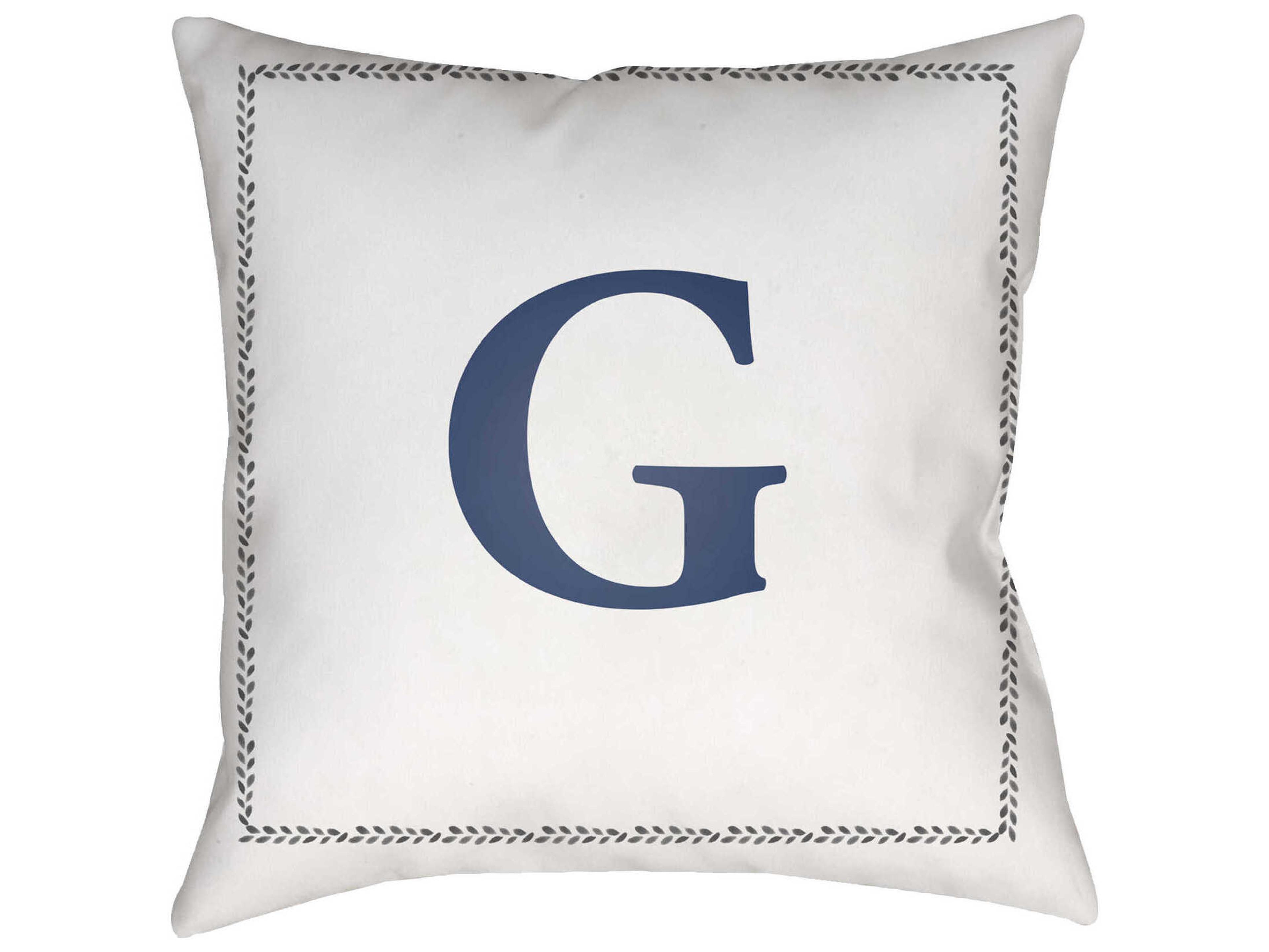 Livabliss by Surya Initials G Pillow