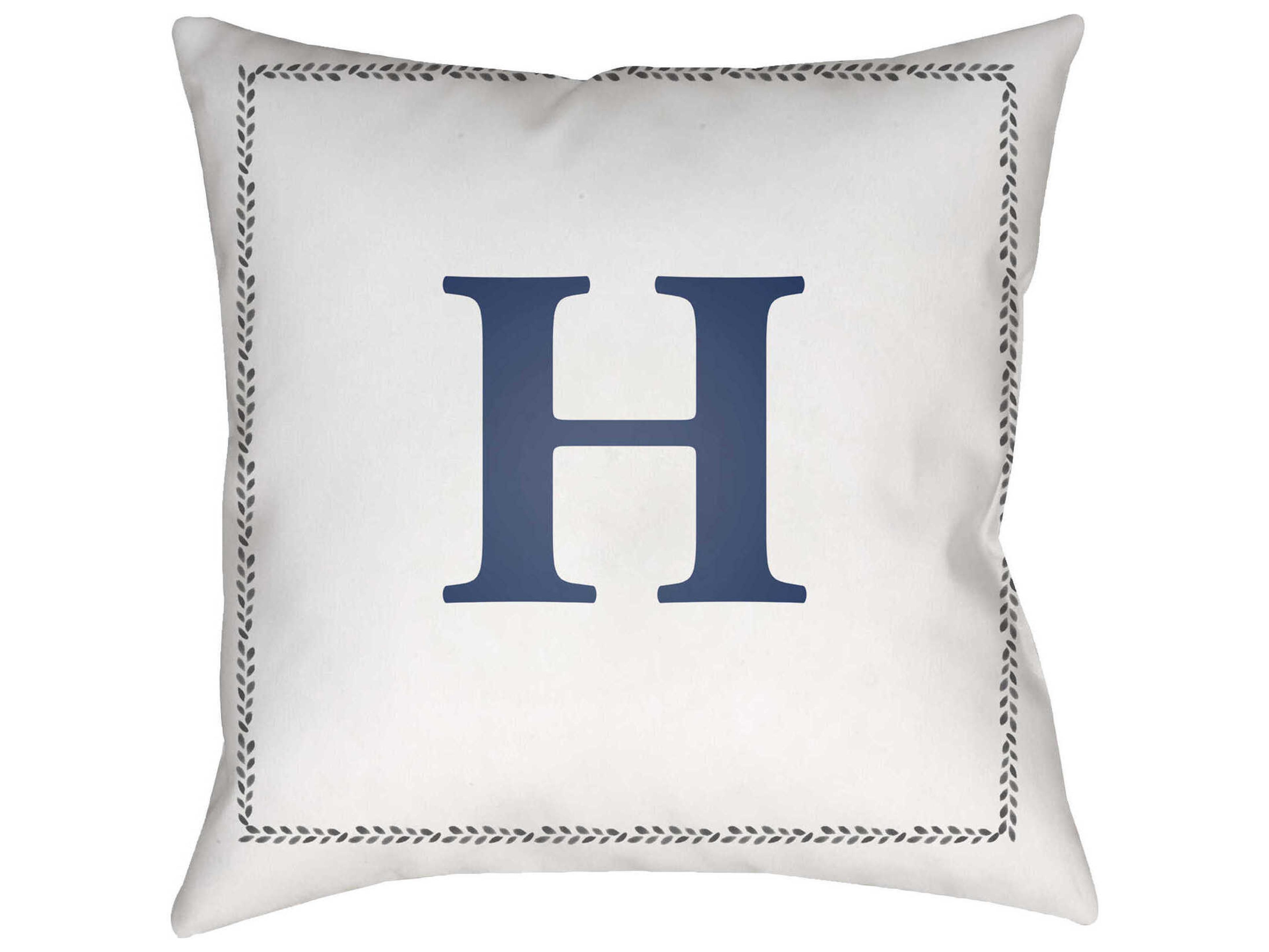 Livabliss by Surya Initials H Pillow