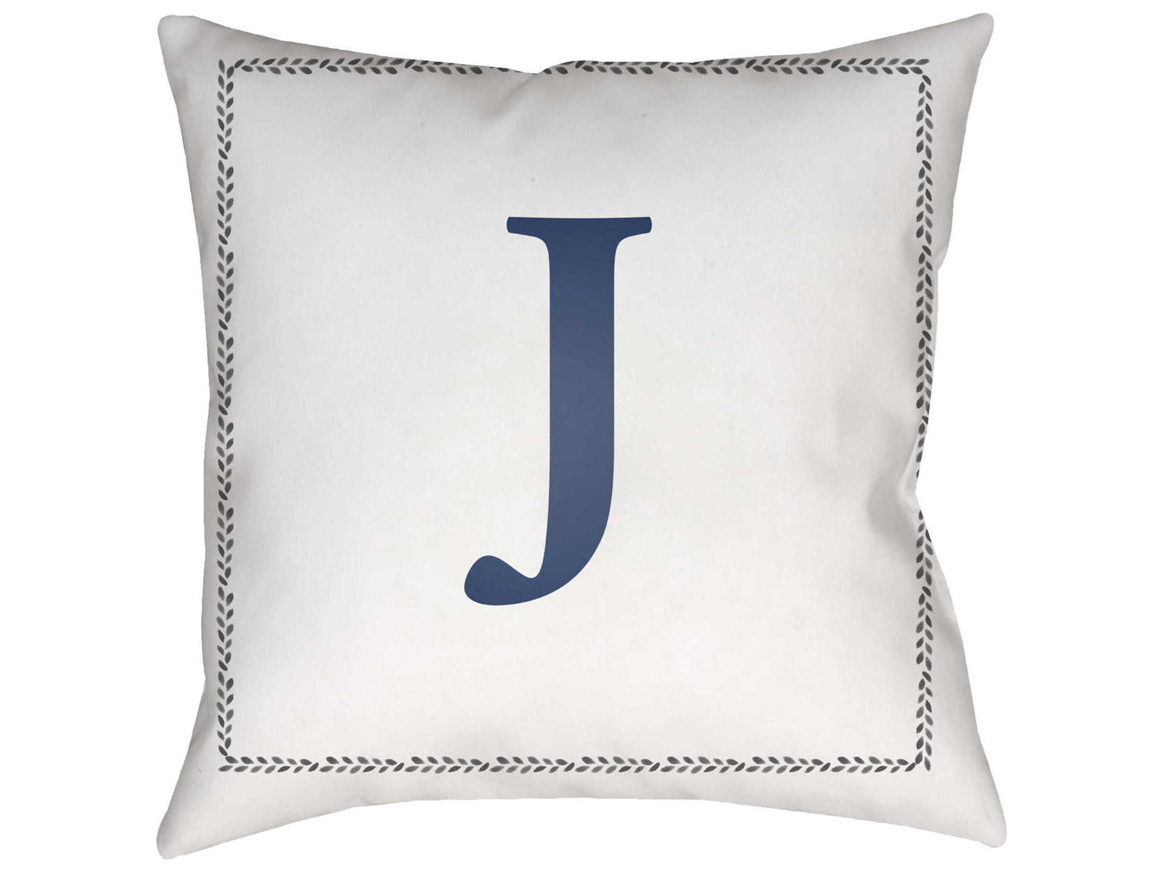 Livabliss by Surya Initials J Pillow