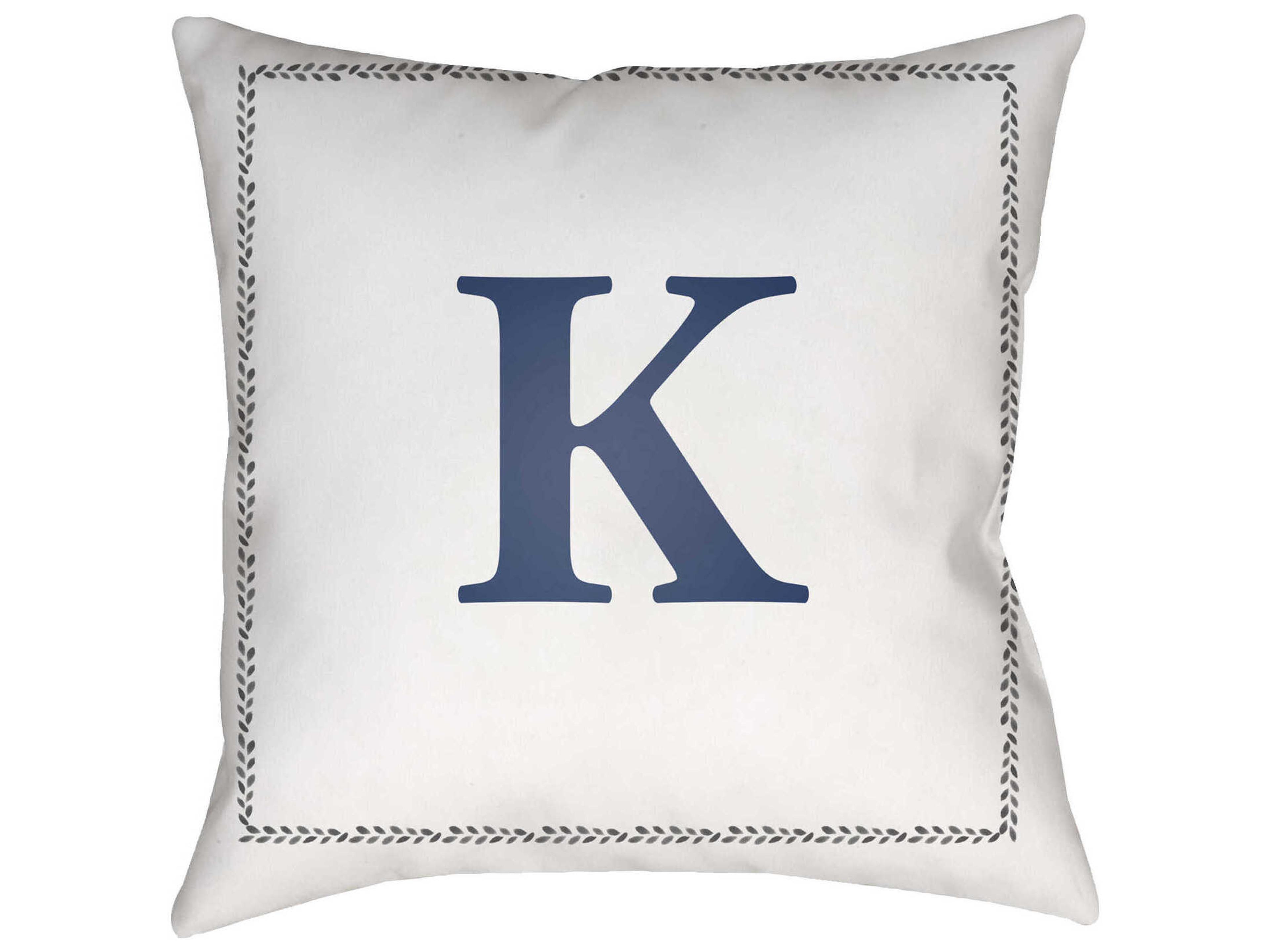 Livabliss by Surya Initials K Pillow