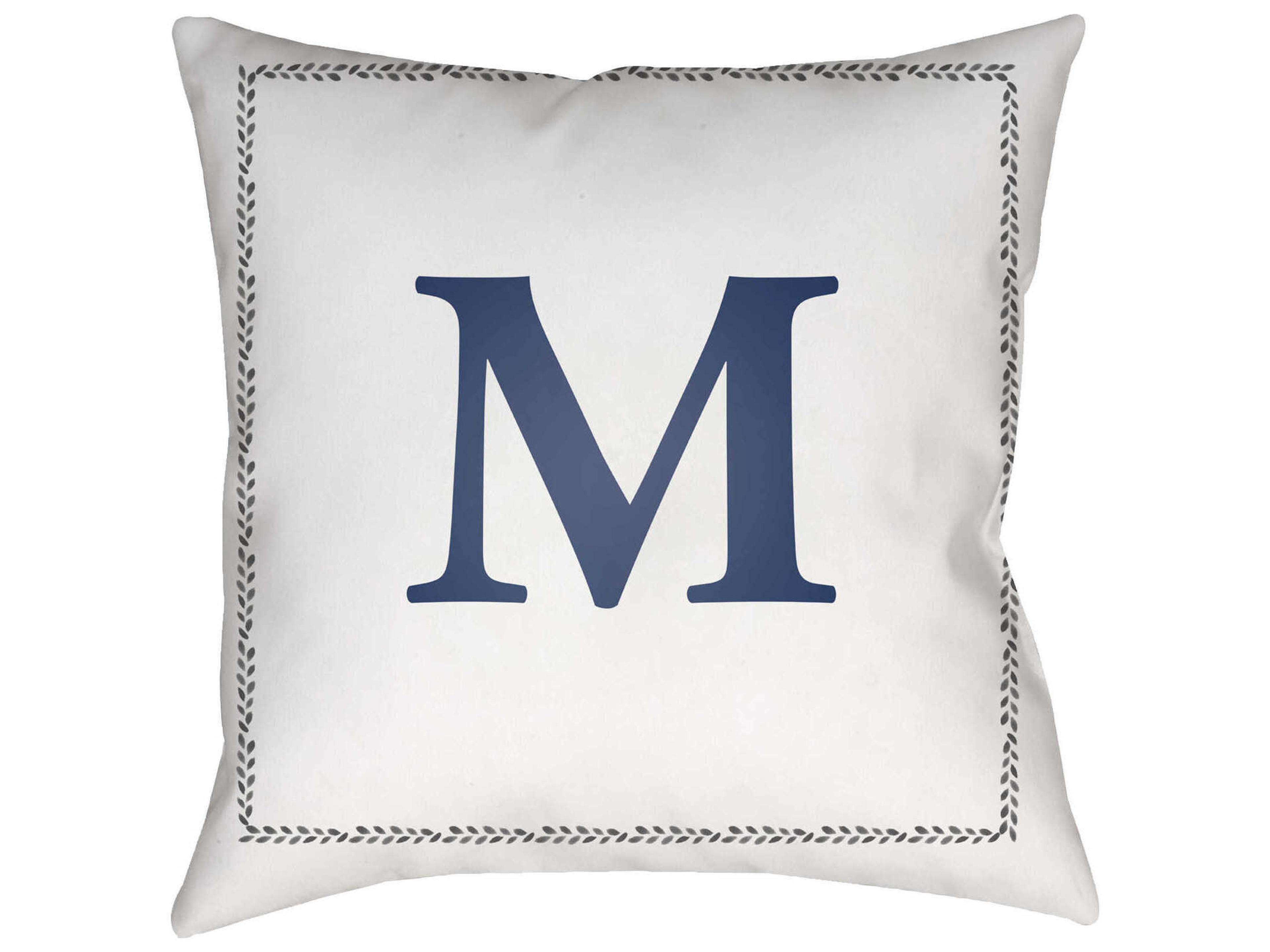 Livabliss by Surya Initials M Pillow