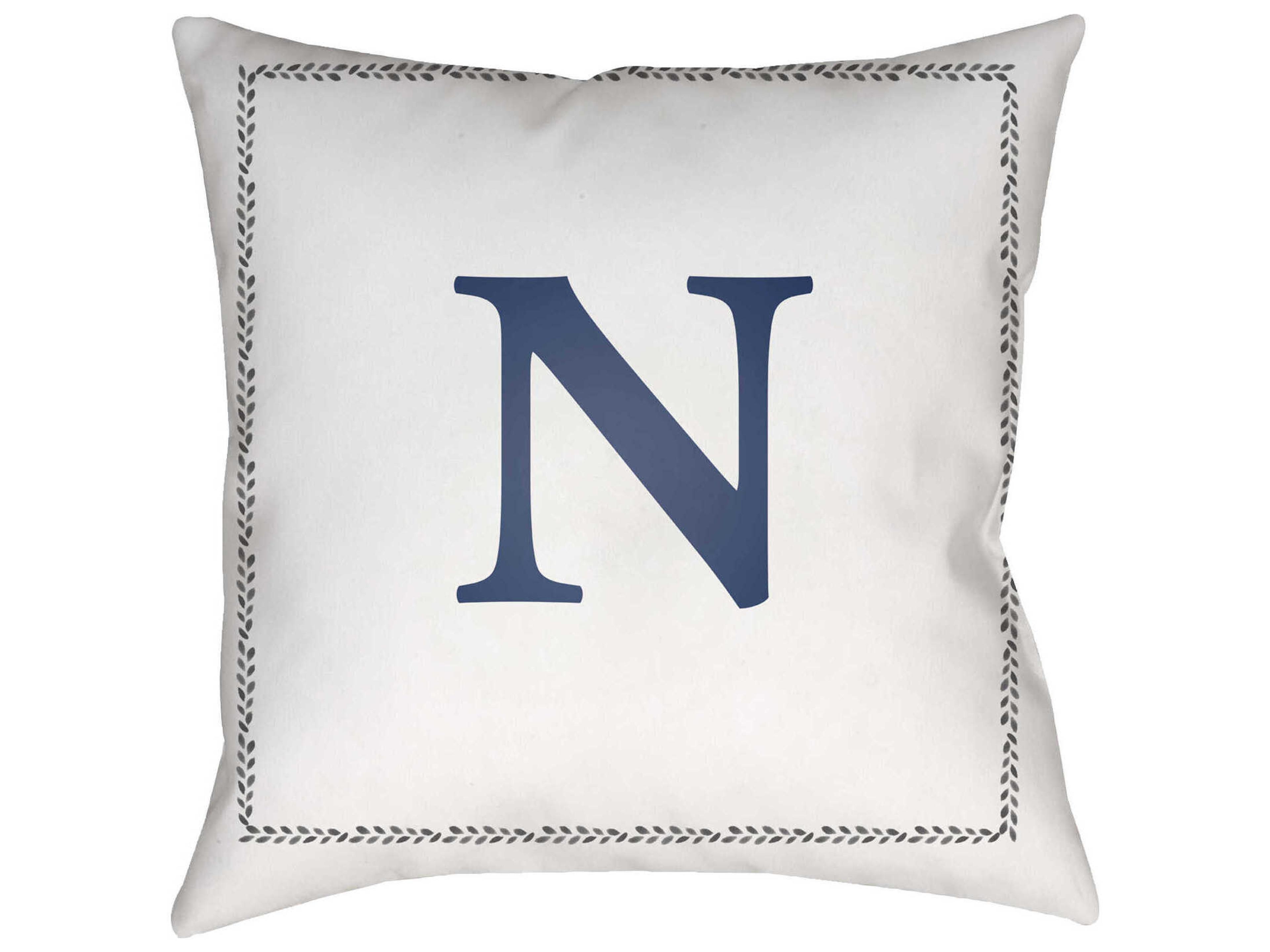 Livabliss by Surya Initials N Pillow