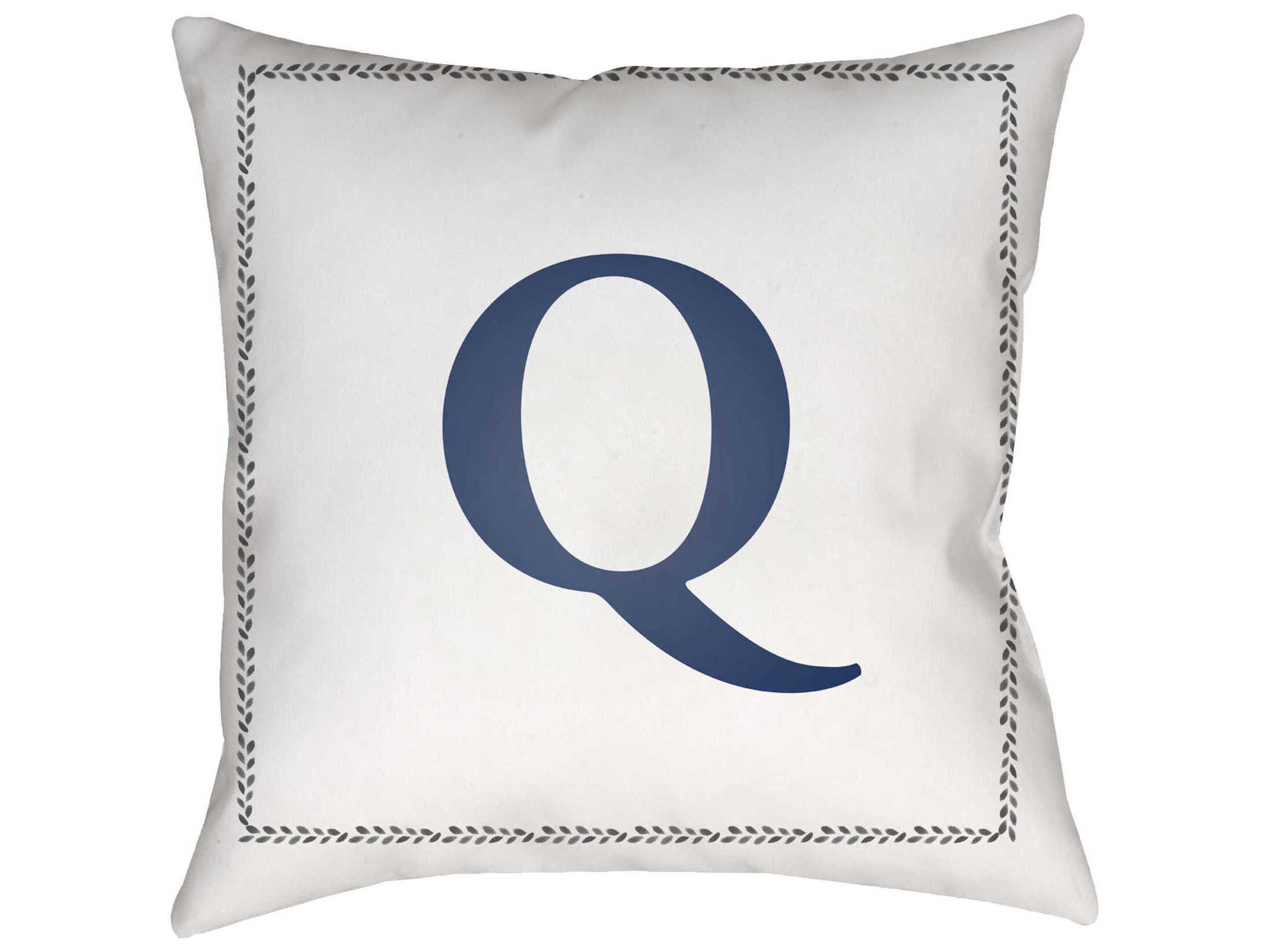 Livabliss by Surya Initials Q Pillow