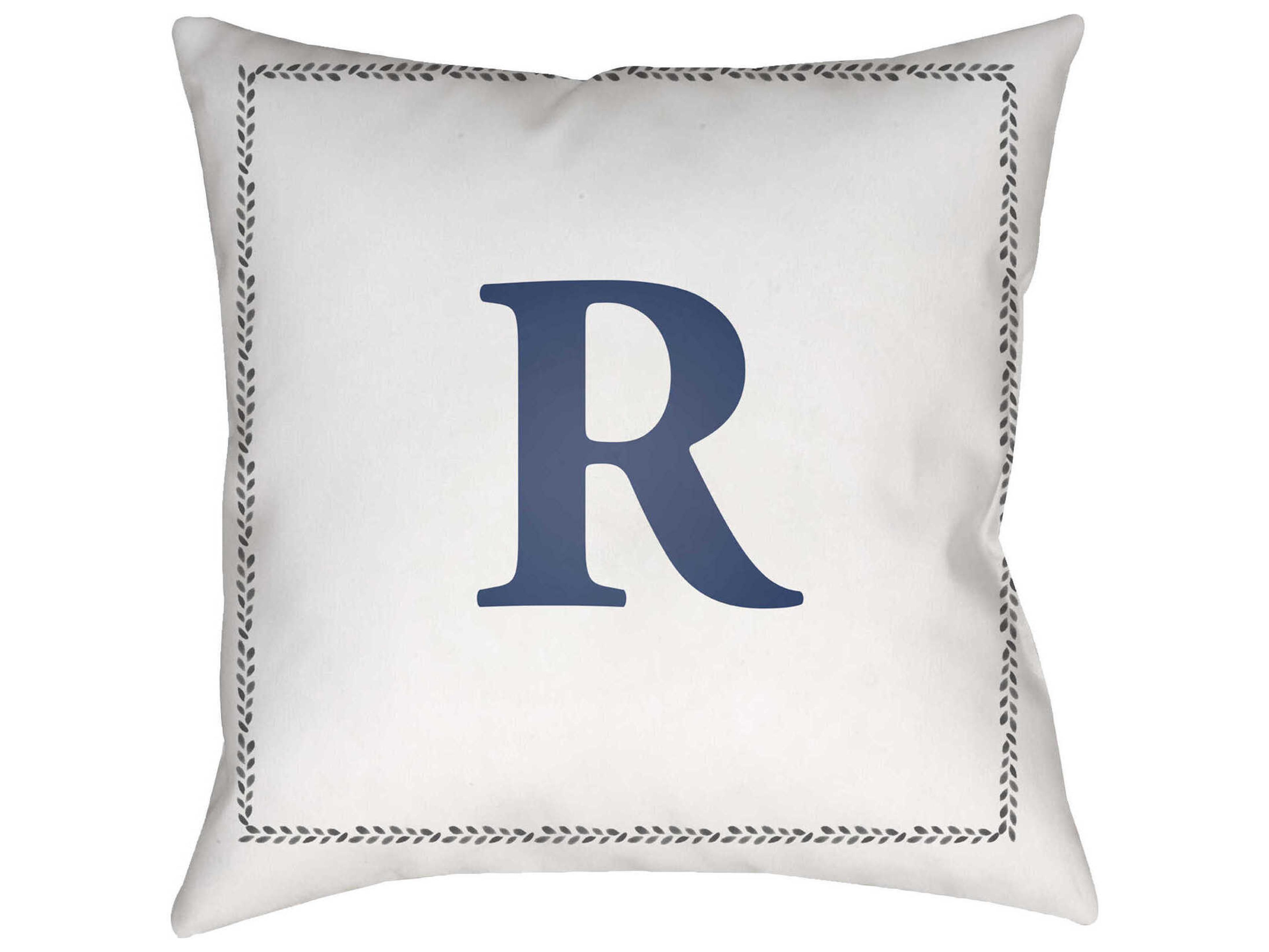 Livabliss by Surya Initials R Pillow