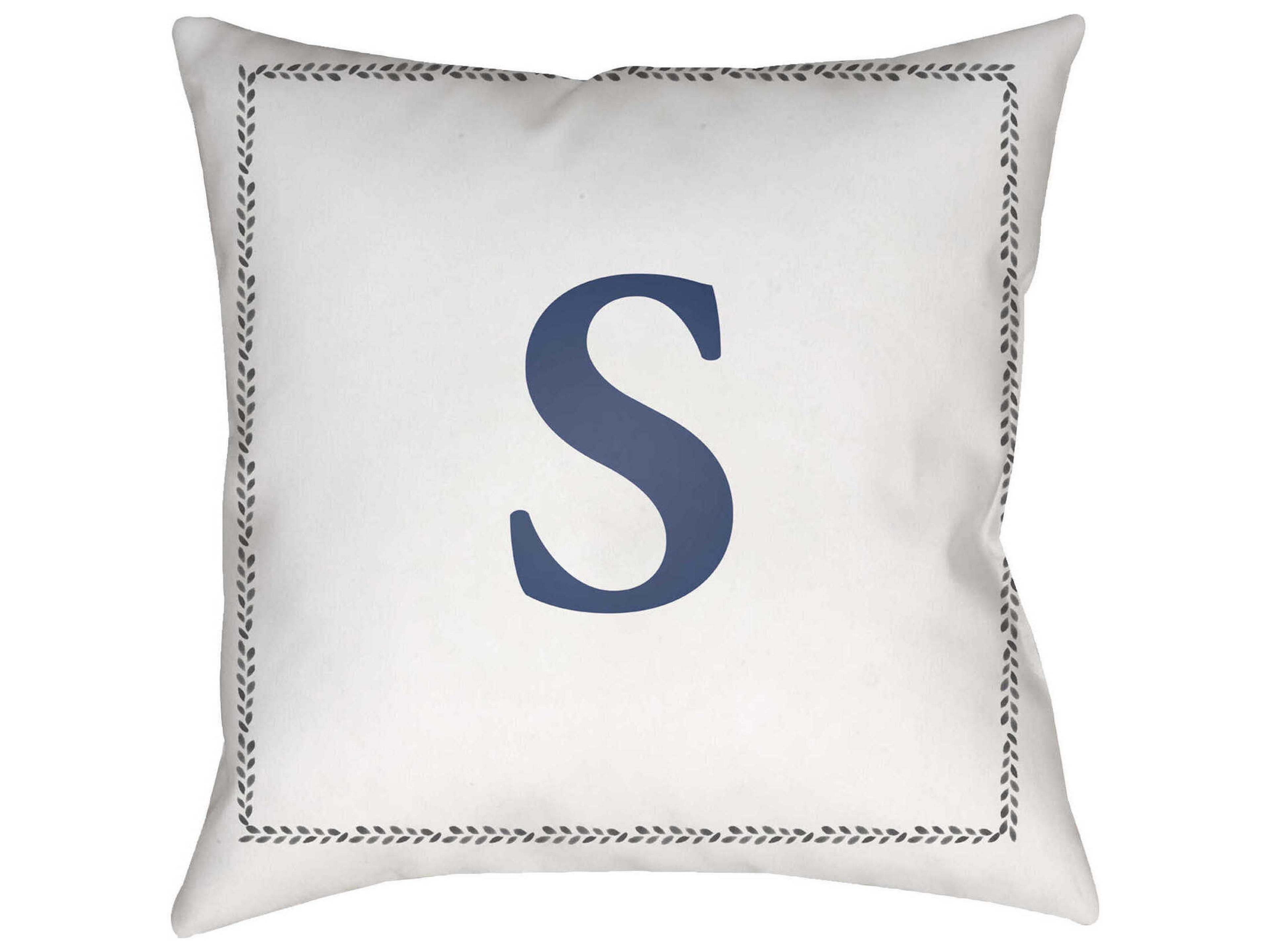 Livabliss by Surya Initials S Pillow
