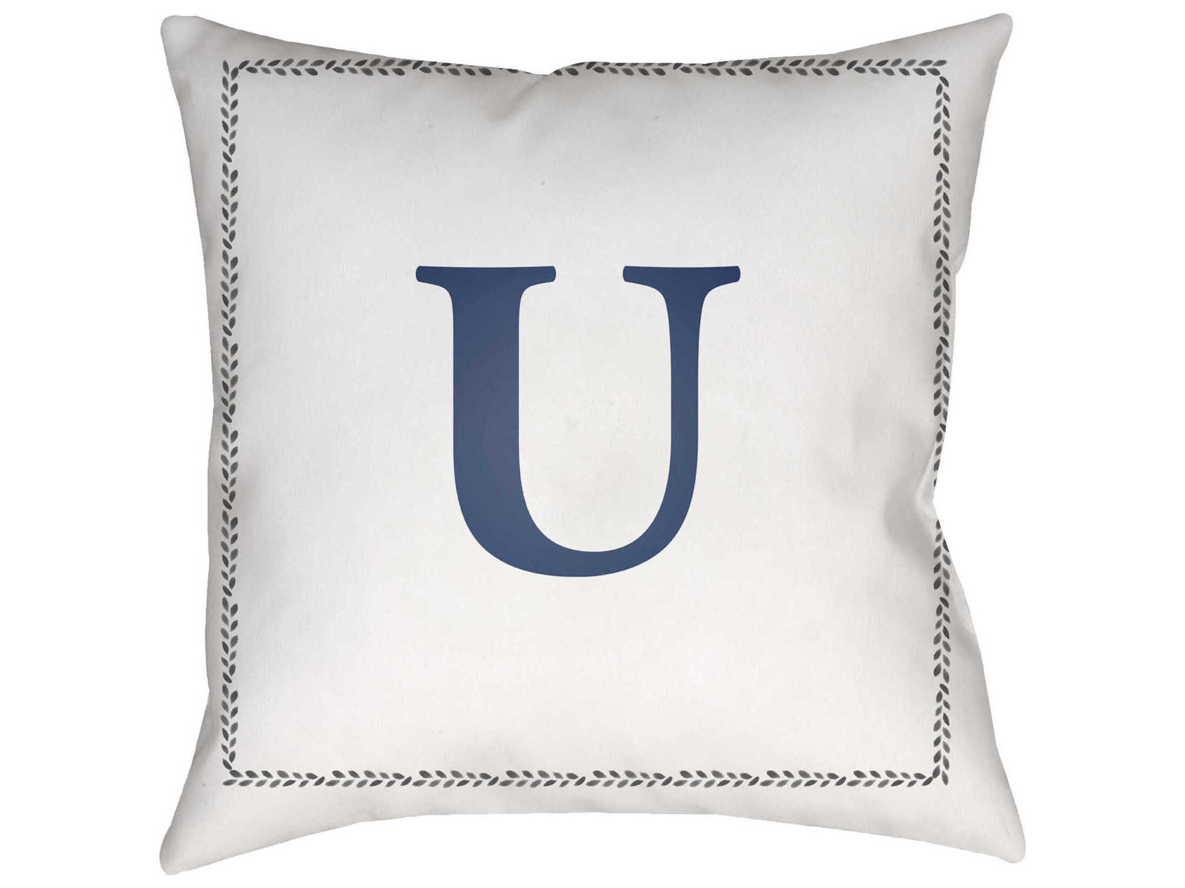 Livabliss by Surya Initials U Pillow