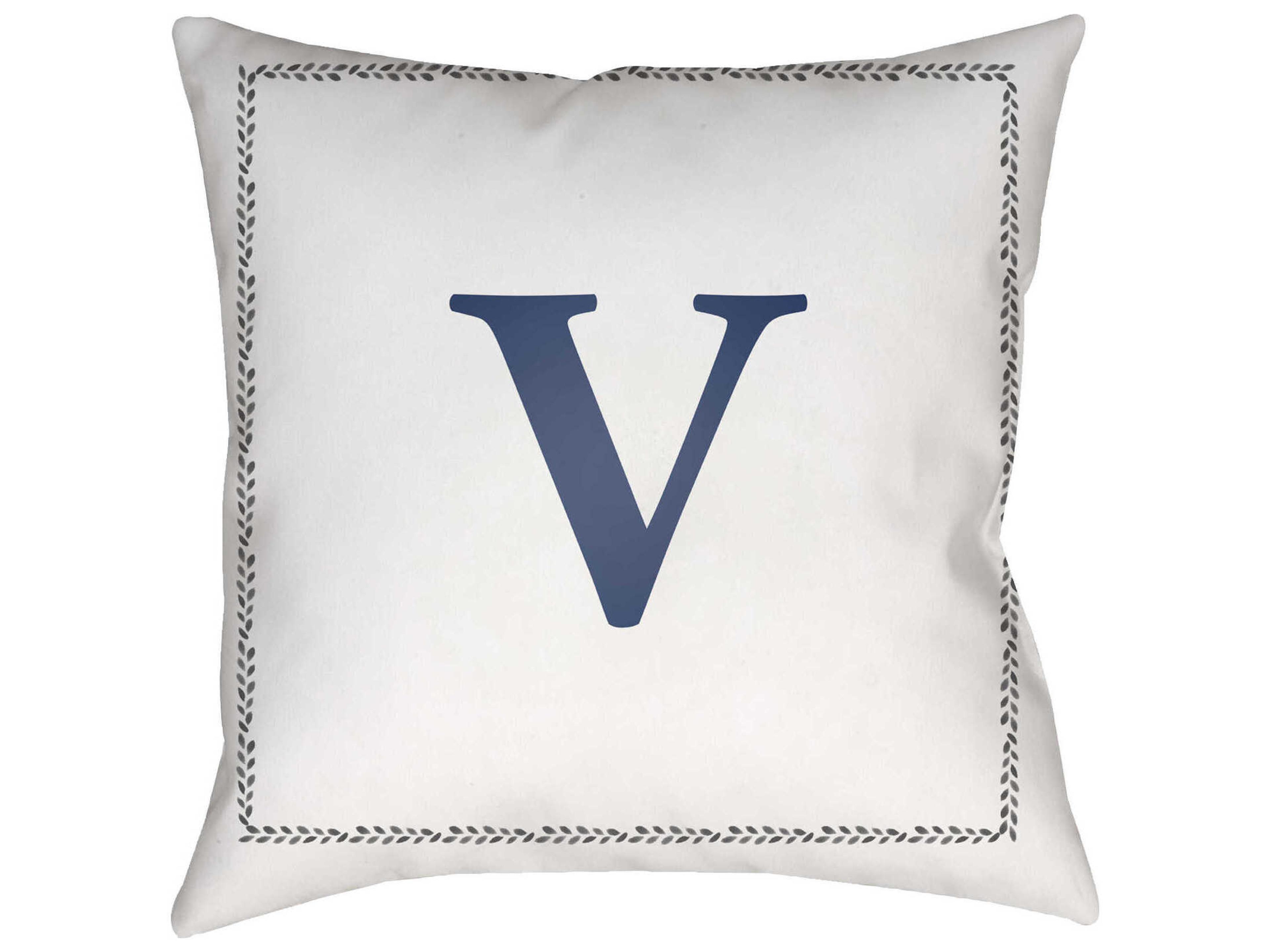 Livabliss by Surya Initials V Pillow
