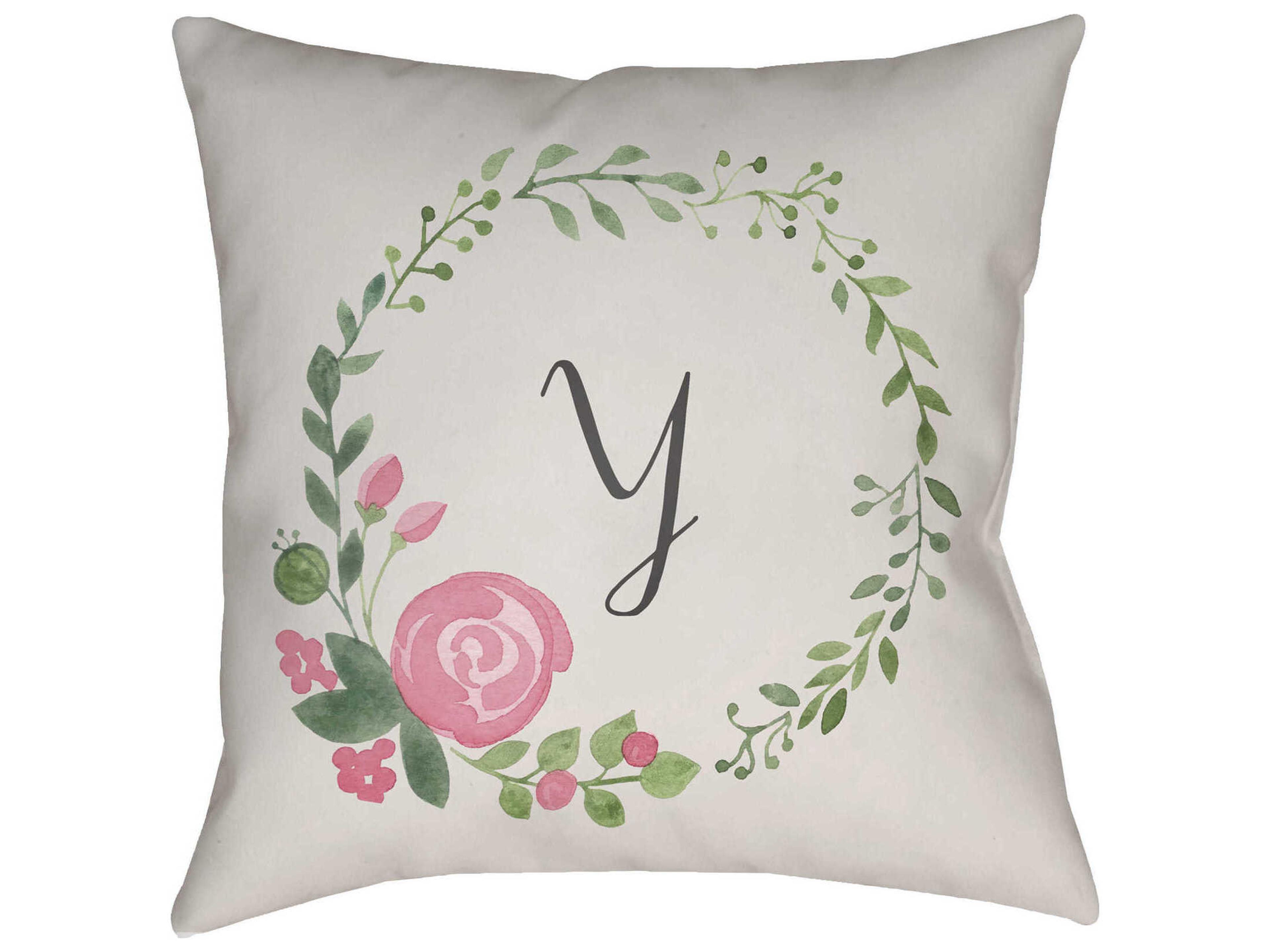 Livabliss by Surya Initials-II Y Pillow
