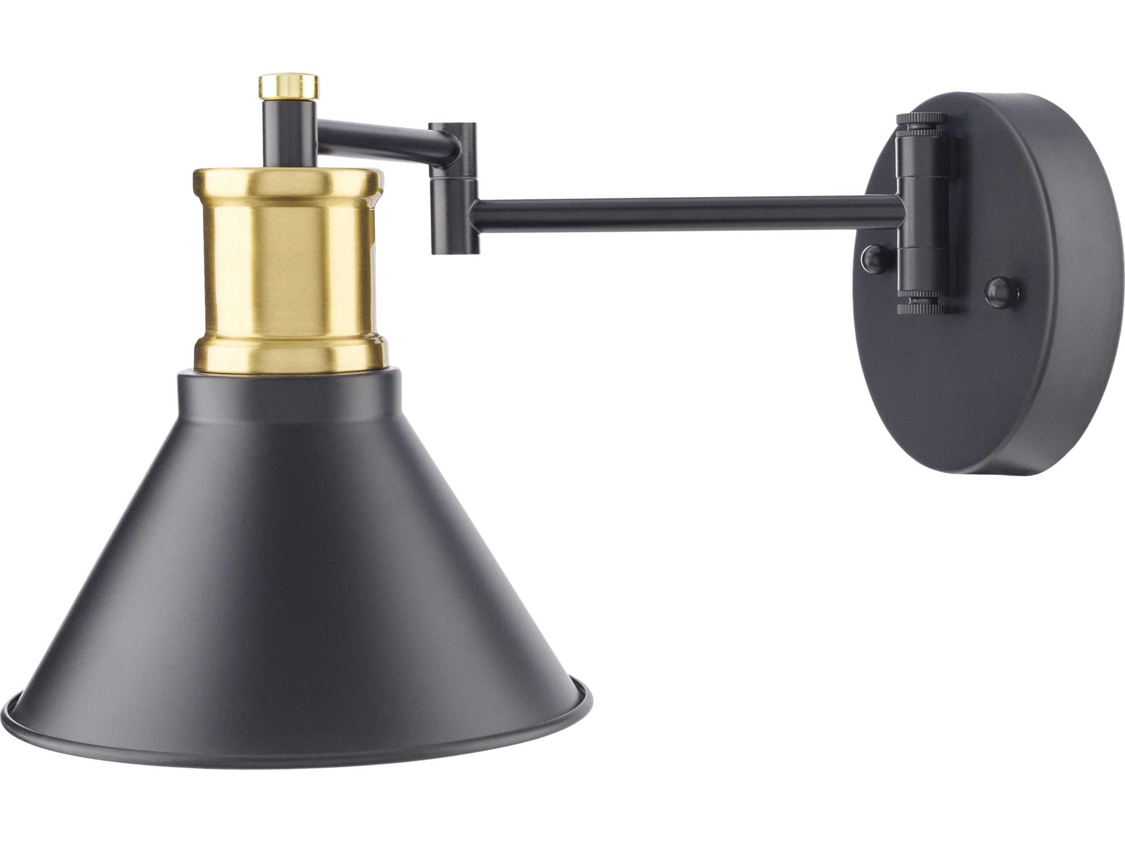 Livabliss by Surya Laufer 1-Light Black Swing Wall Sconce