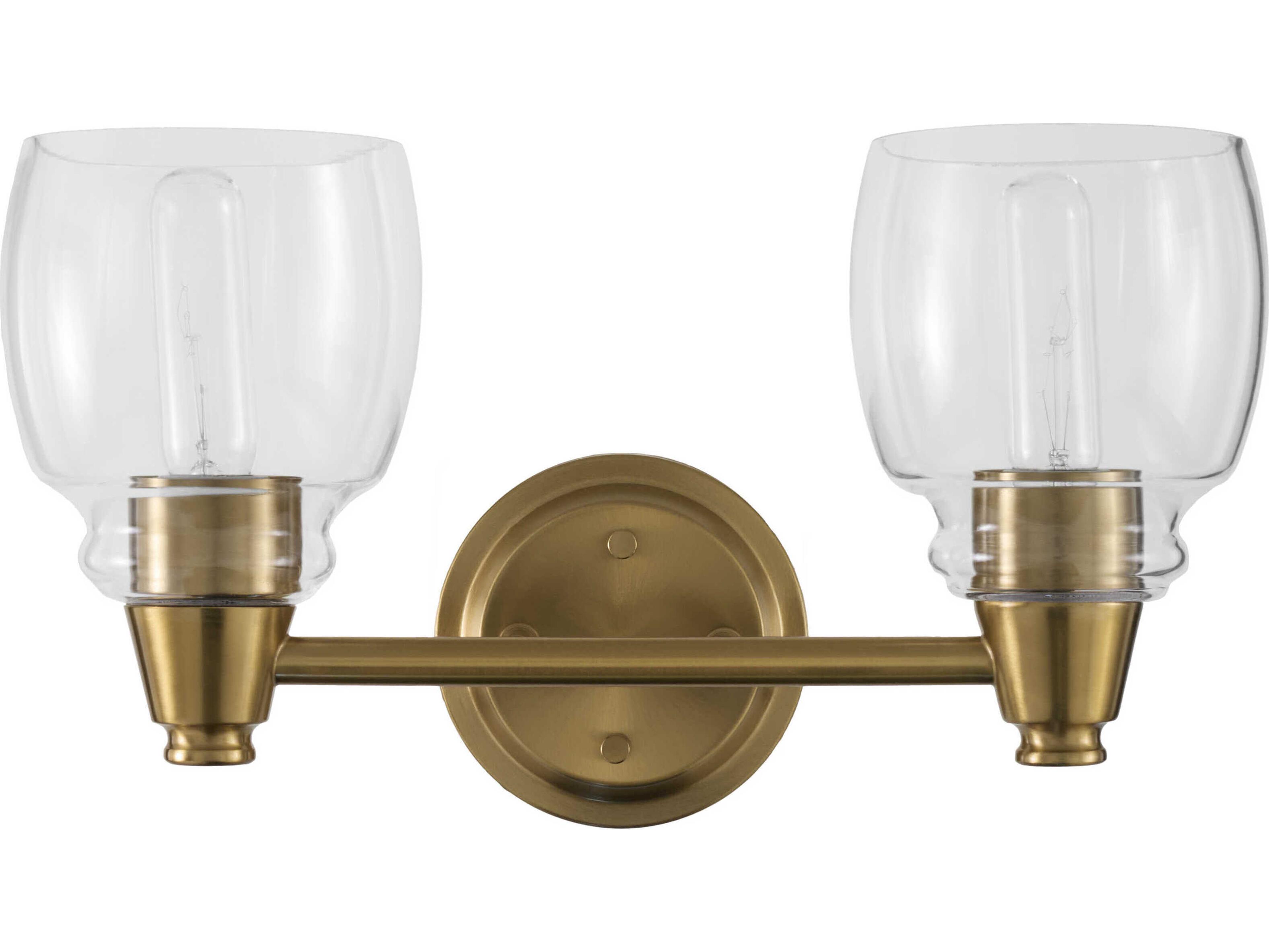 Livabliss by Surya Levene 2-Light Gold Vanity Light