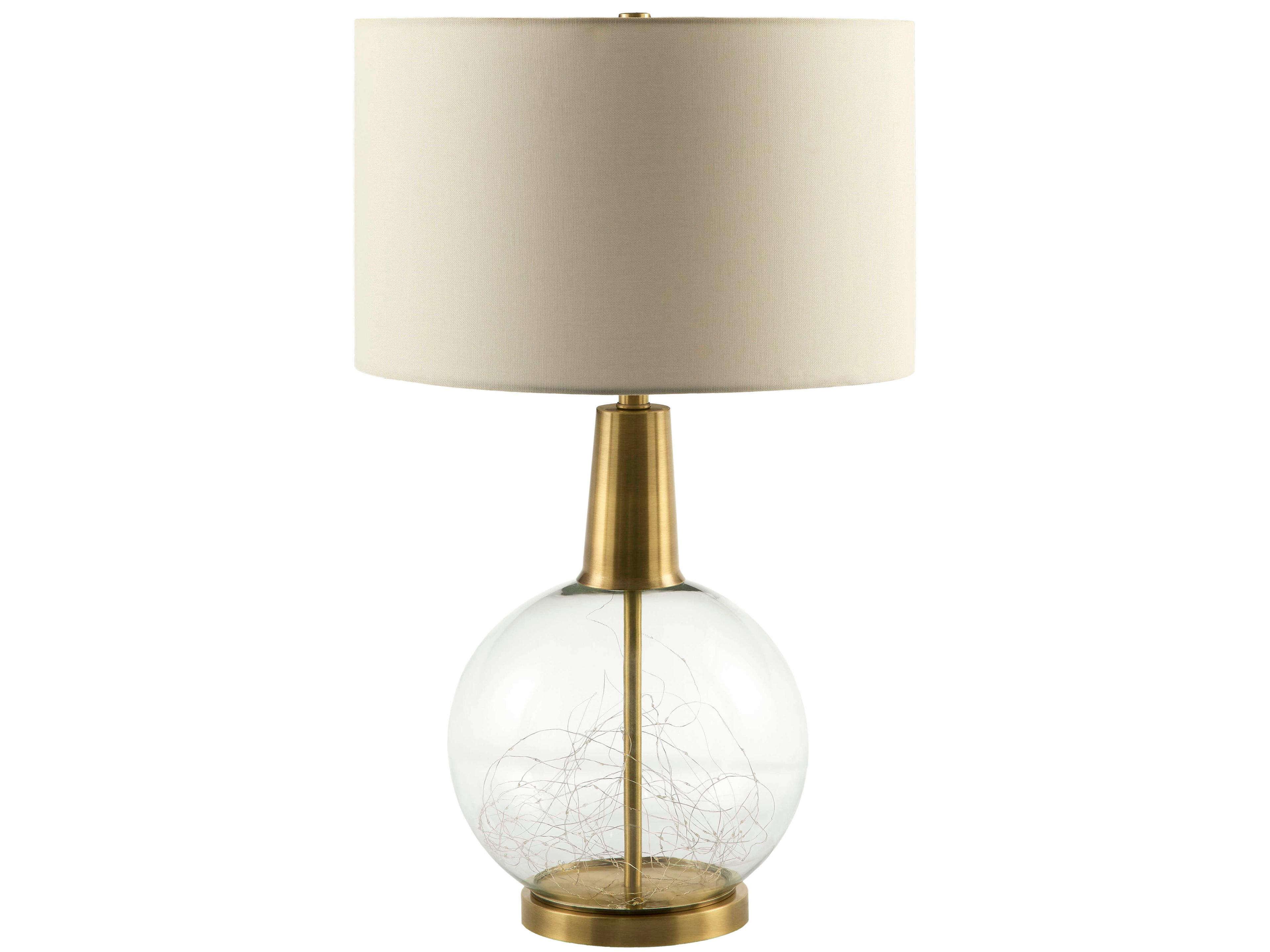 Livabliss by Surya Mittag Clear Brass Buffet Lamp