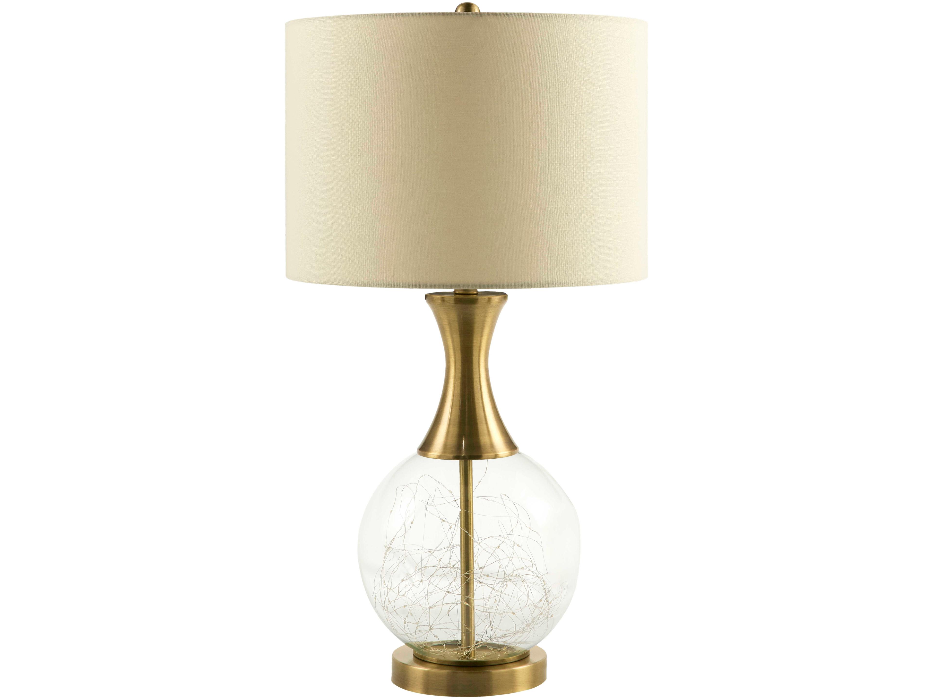 Livabliss by Surya Mittag Clear Brass Buffet Lamp