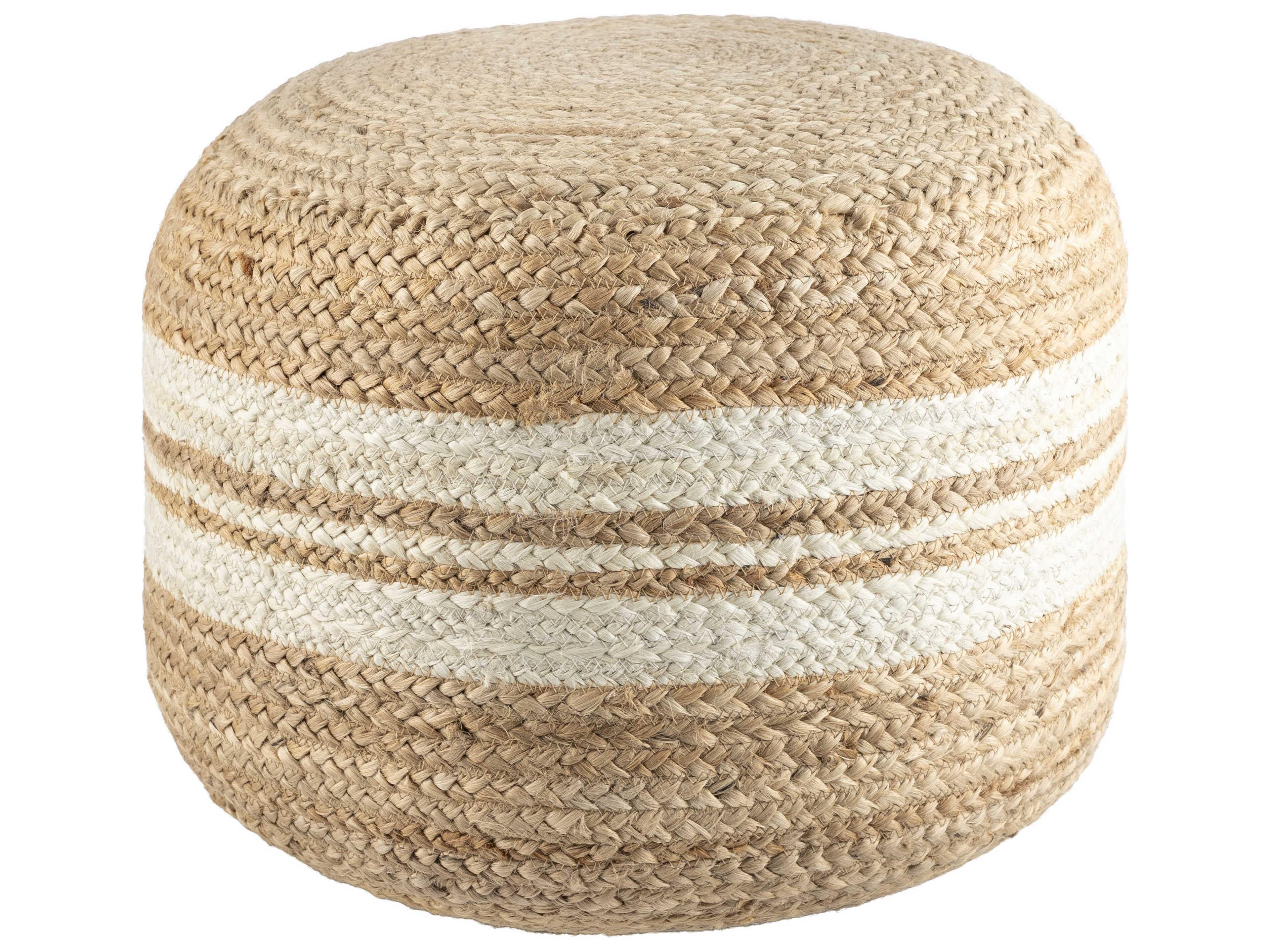 Livabliss by Surya Mallows Beige Ivory Pouf