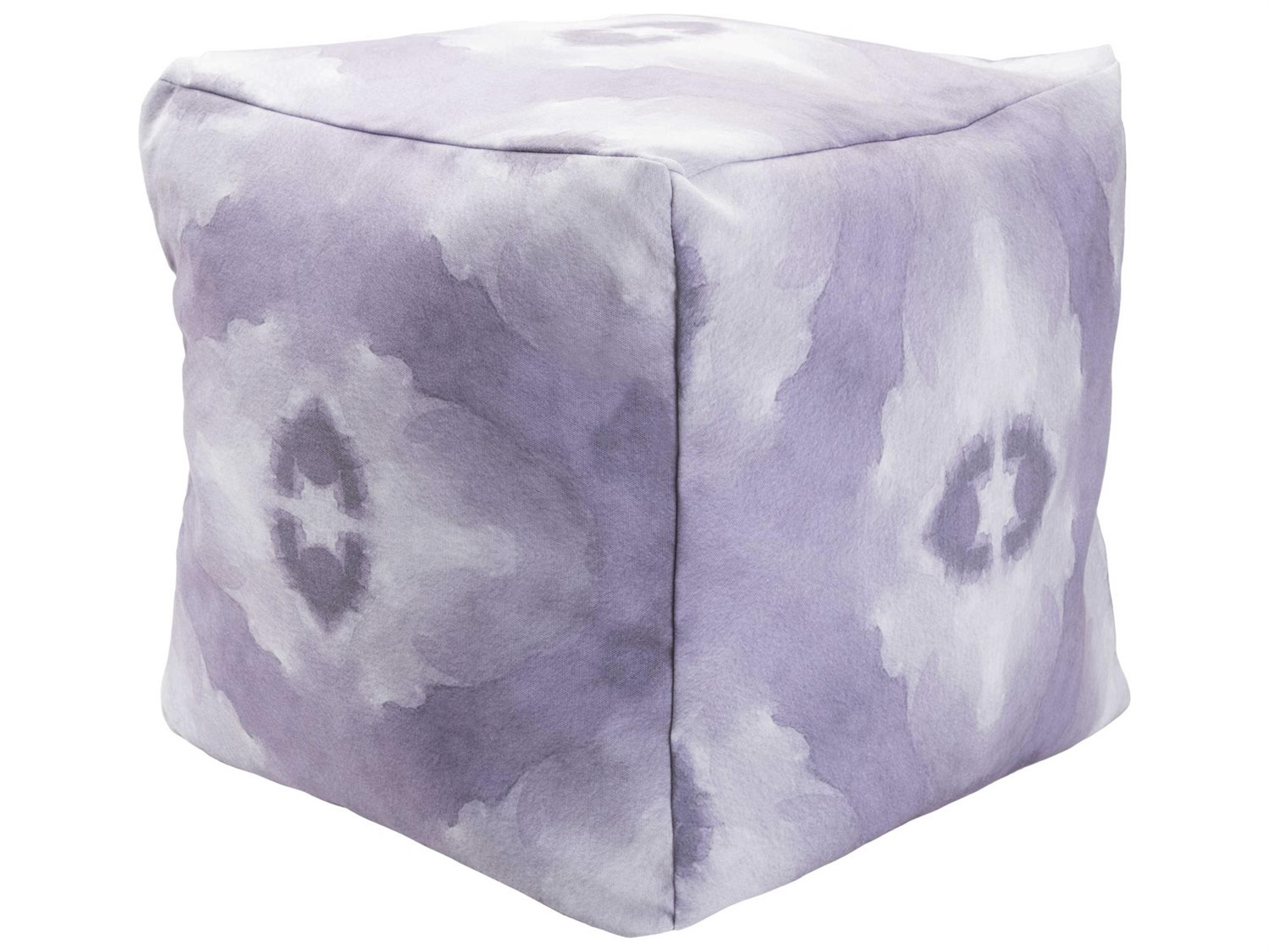 Livabliss by Surya Surya Poufs Lavender Dark Purple Upholstered Ottoman