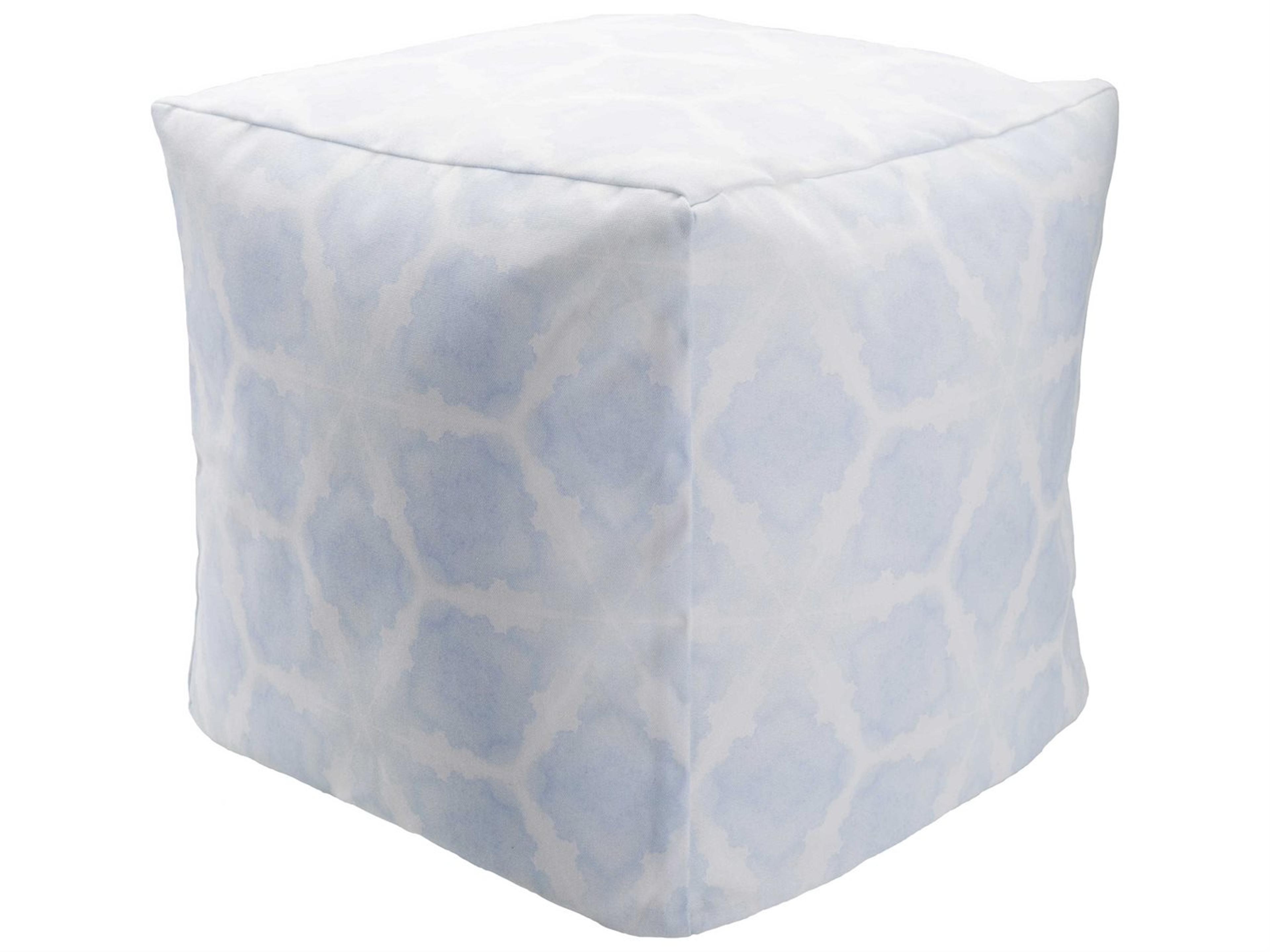 Livabliss by Surya Surya Poufs Blue Upholstered Ottoman