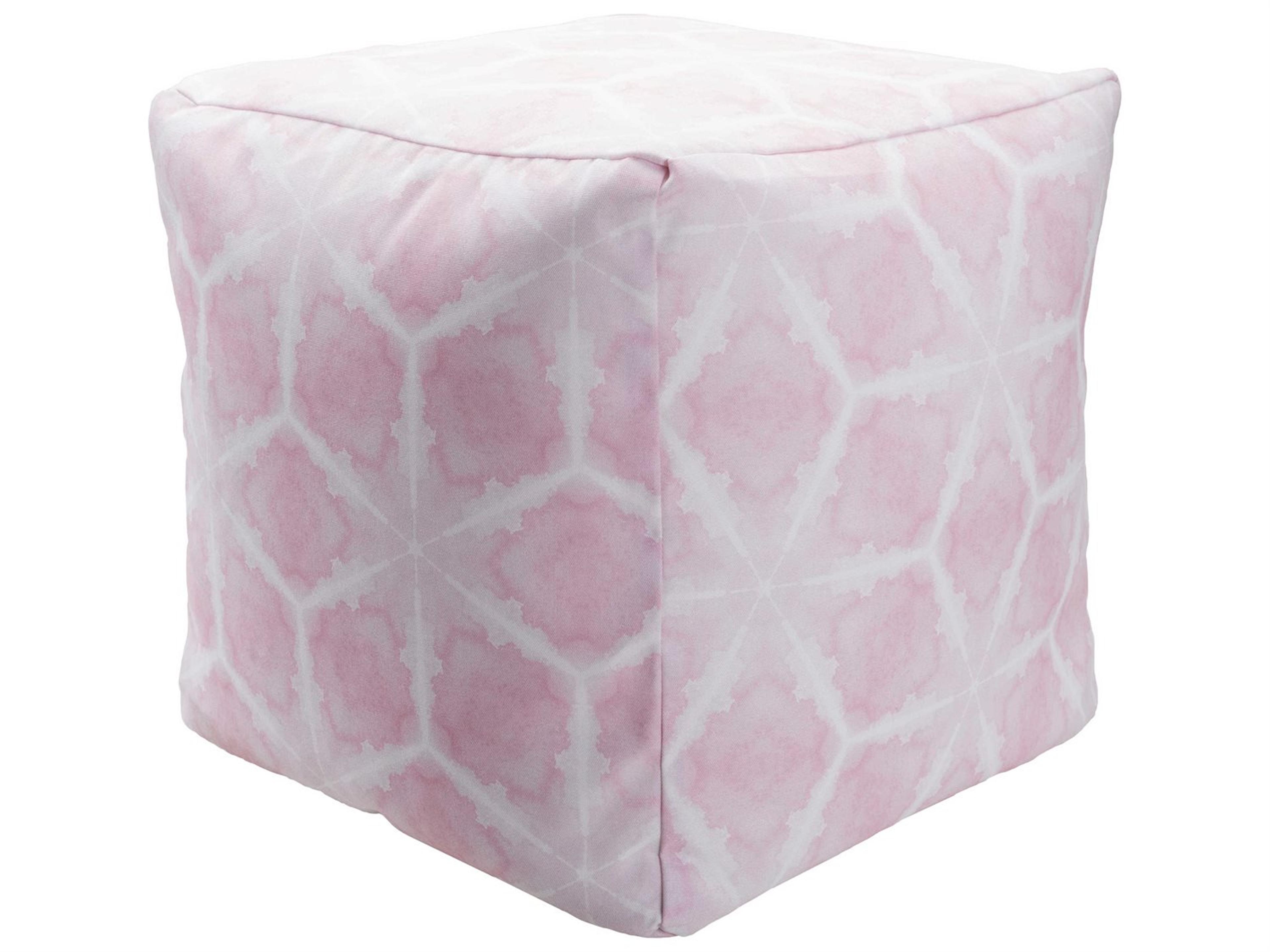 Livabliss by Surya Surya Poufs Pink Upholstered Ottoman