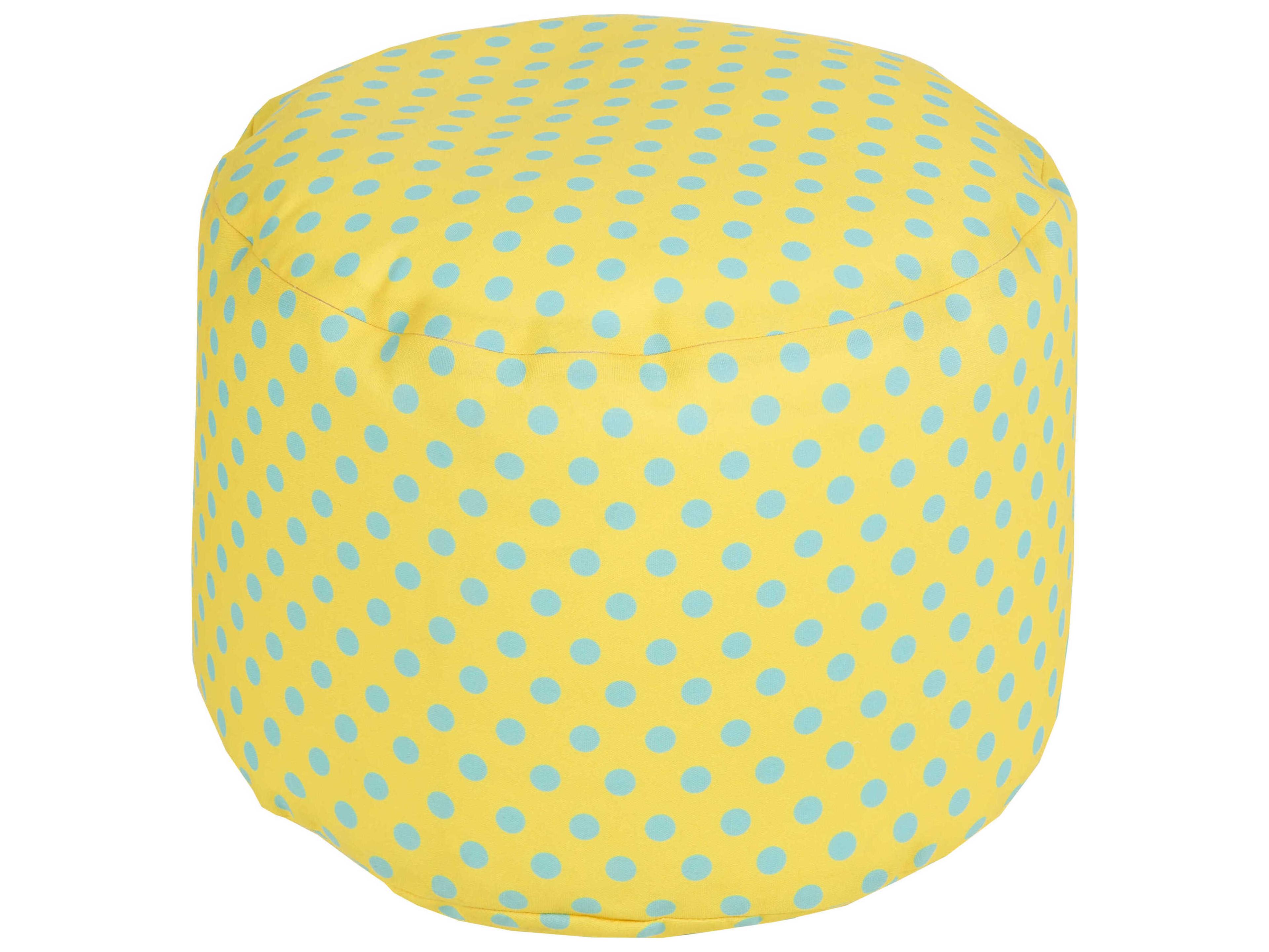 Livabliss by Surya Rain Orange Yellow Upholstered Pouf