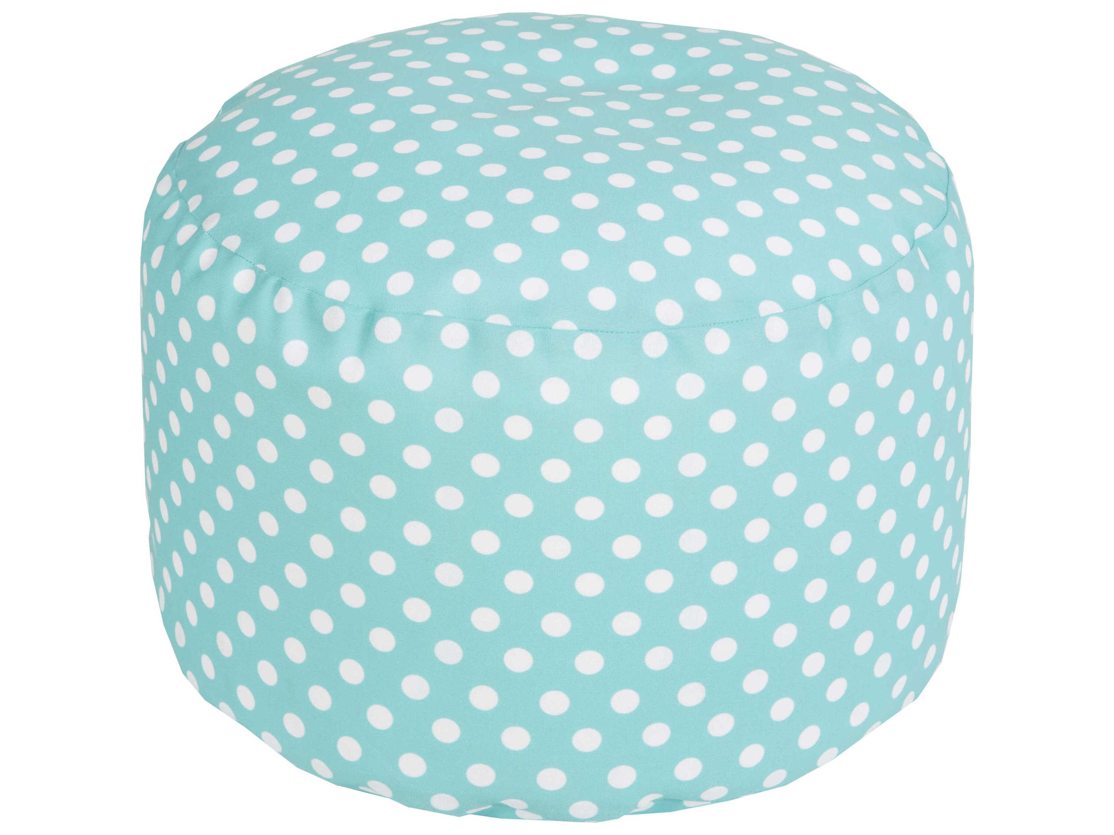Livabliss by Surya Rain Blue Upholstered Pouf