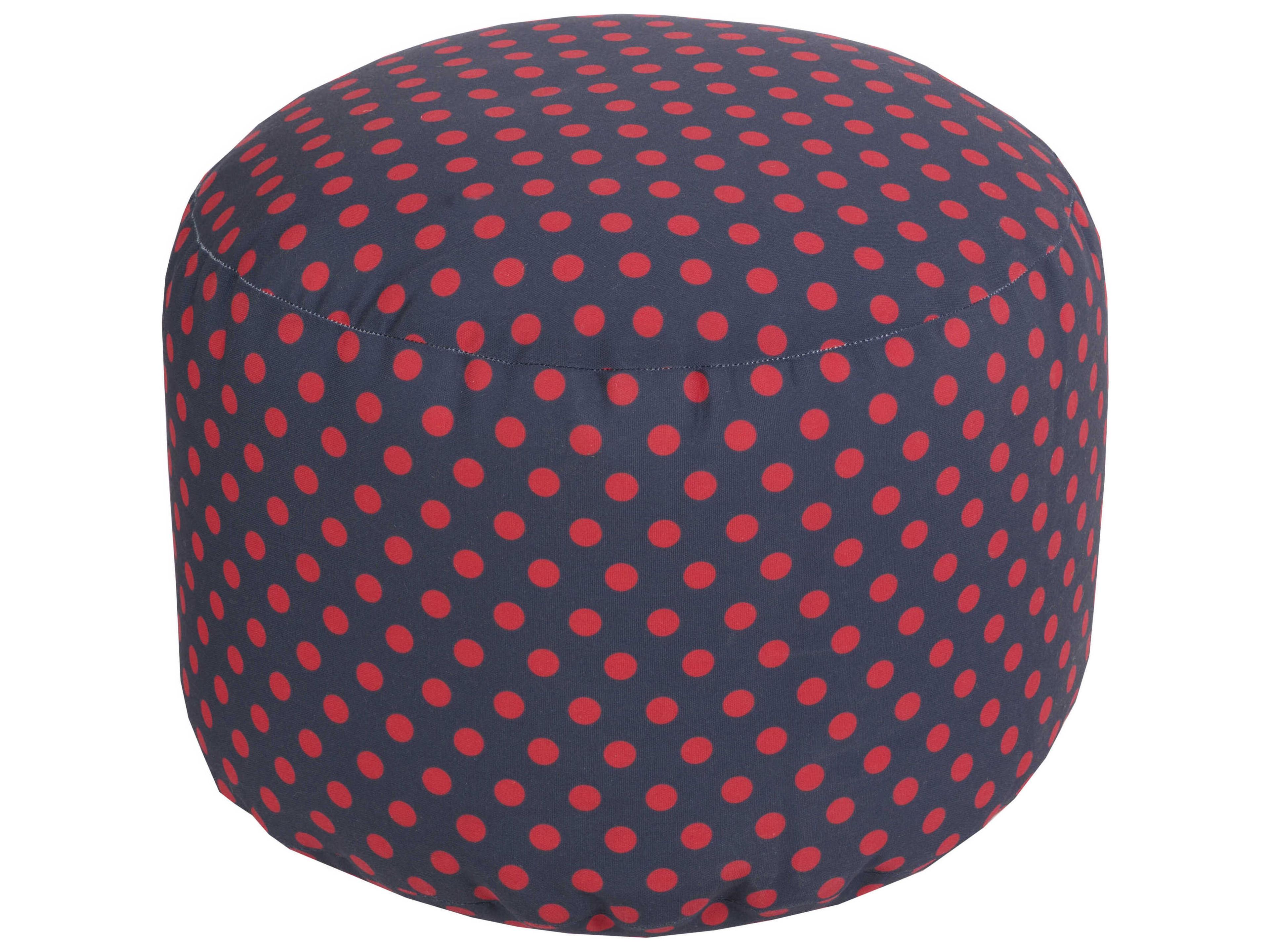 Livabliss by Surya Rain Ink Blue Upholstered Pouf