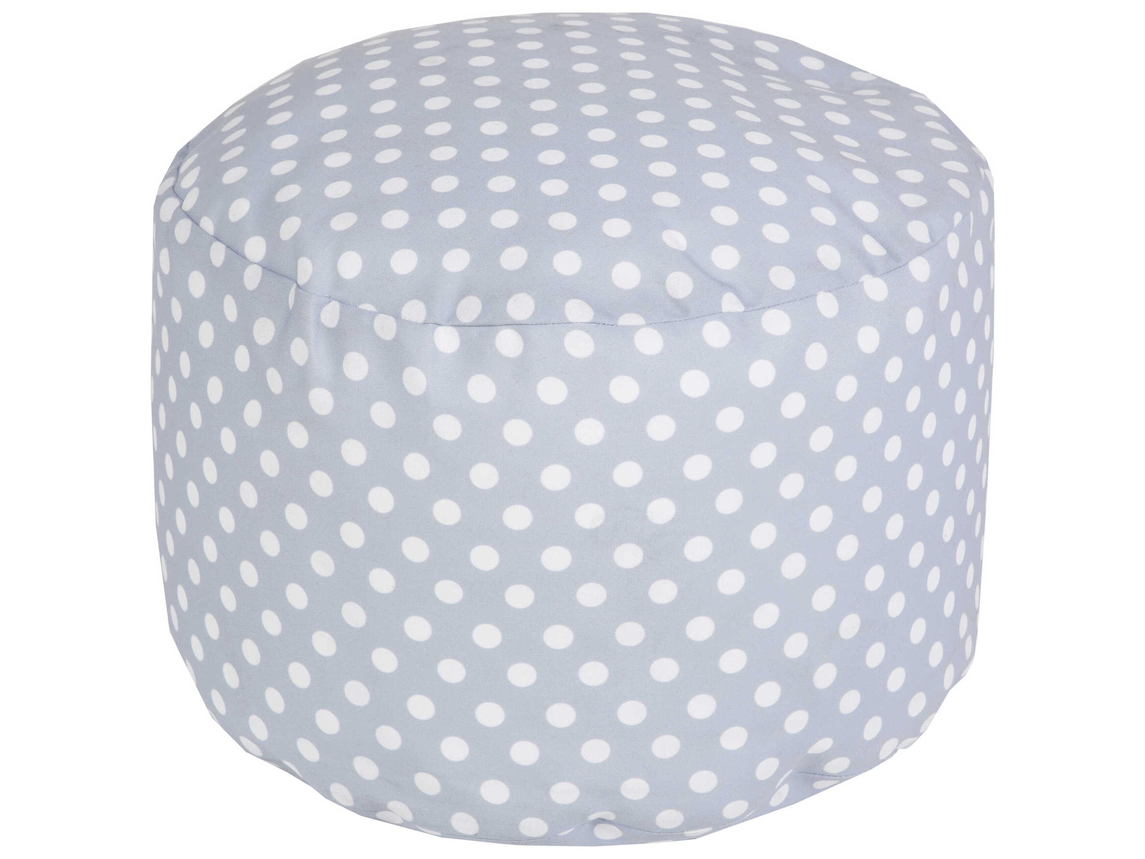 Livabliss by Surya Rain Gray Upholstered Pouf