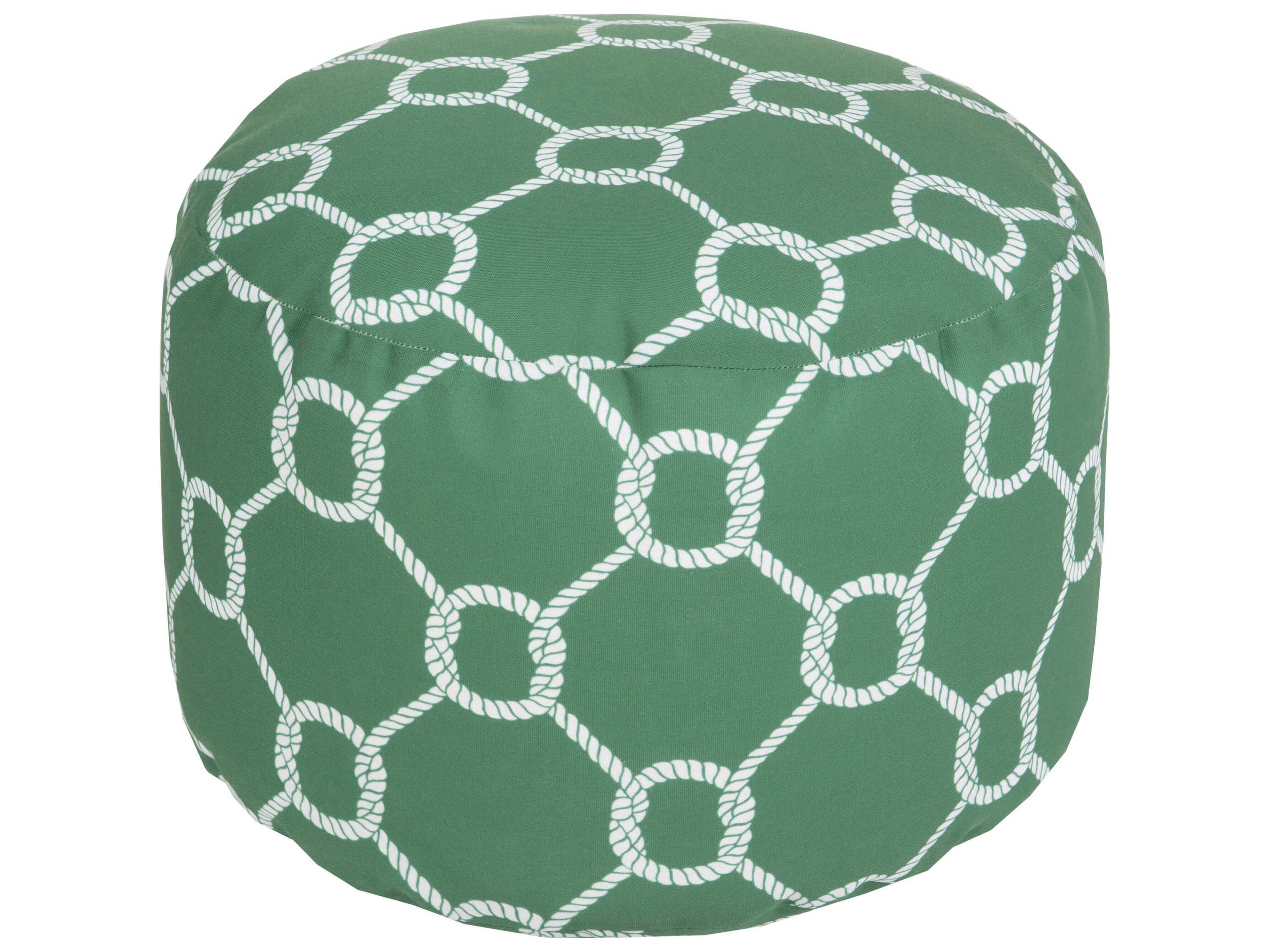 Livabliss by Surya Rain Emerald Green Upholstered Pouf