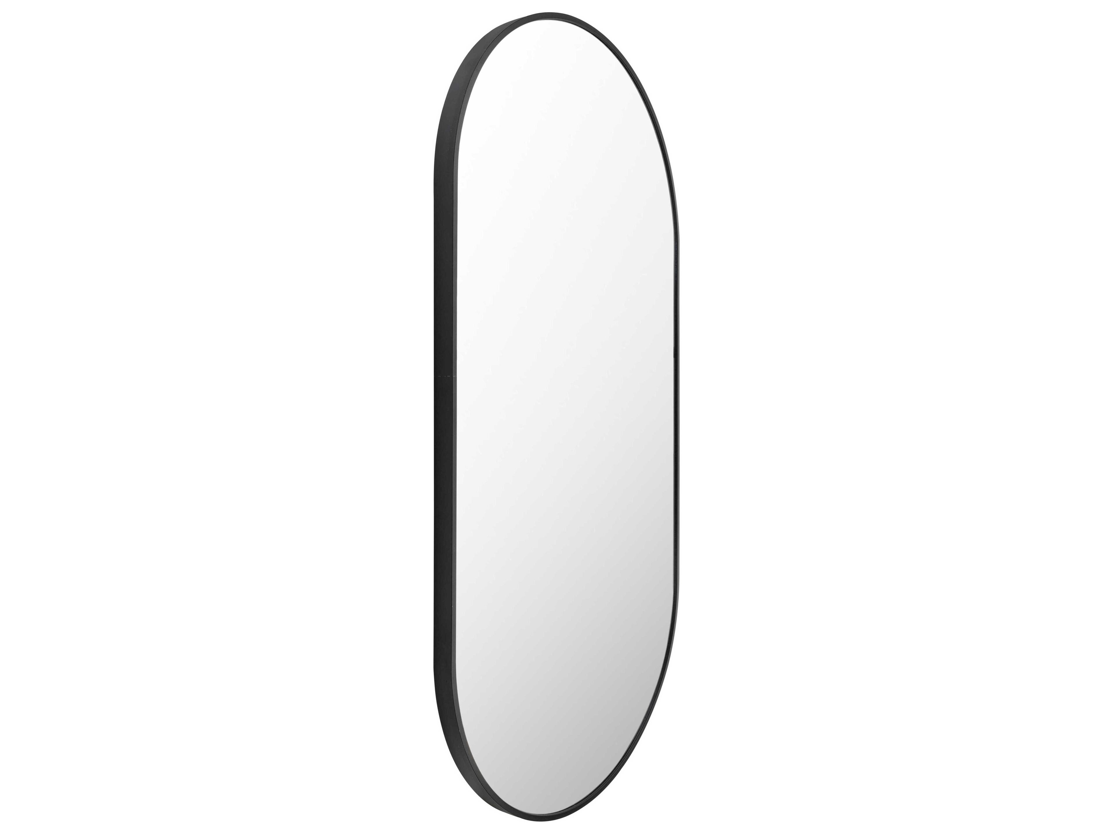 Livabliss by Surya Aranya Black Wall Mirror Oval