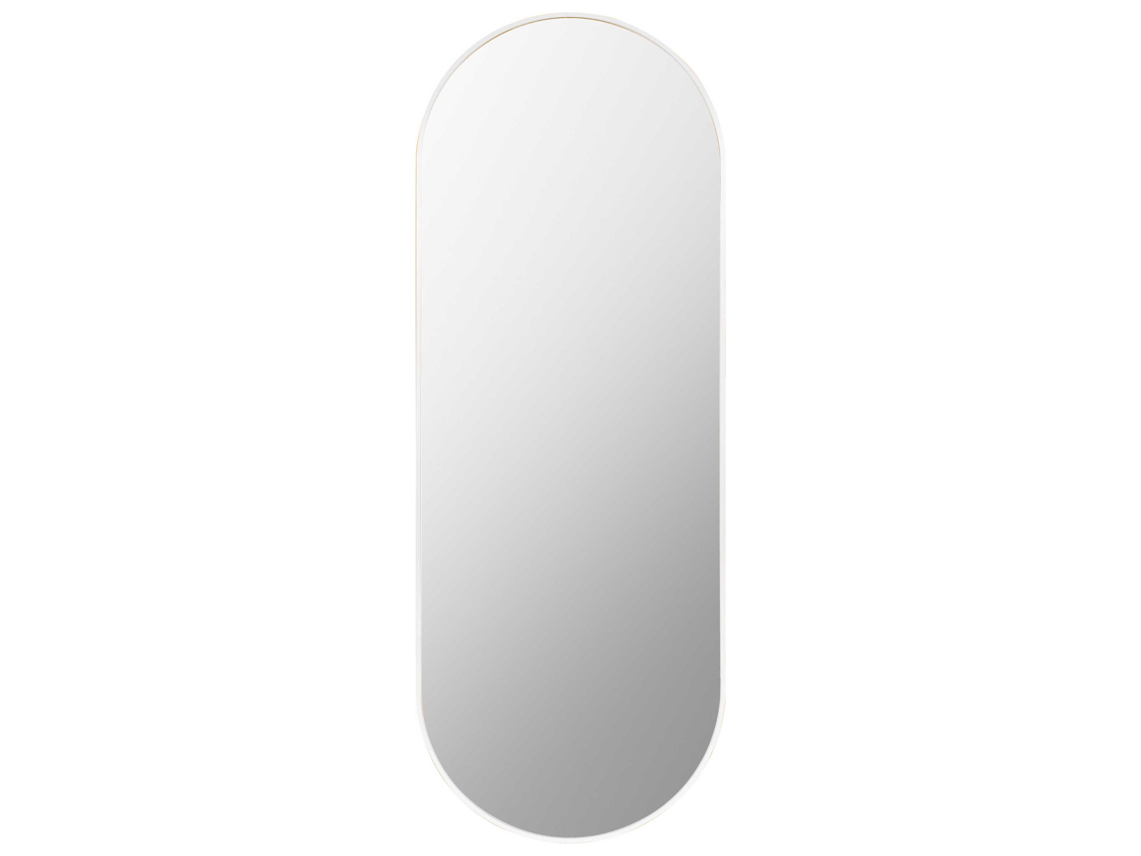 Livabliss by Surya Aranya White Floor Mirror Oval