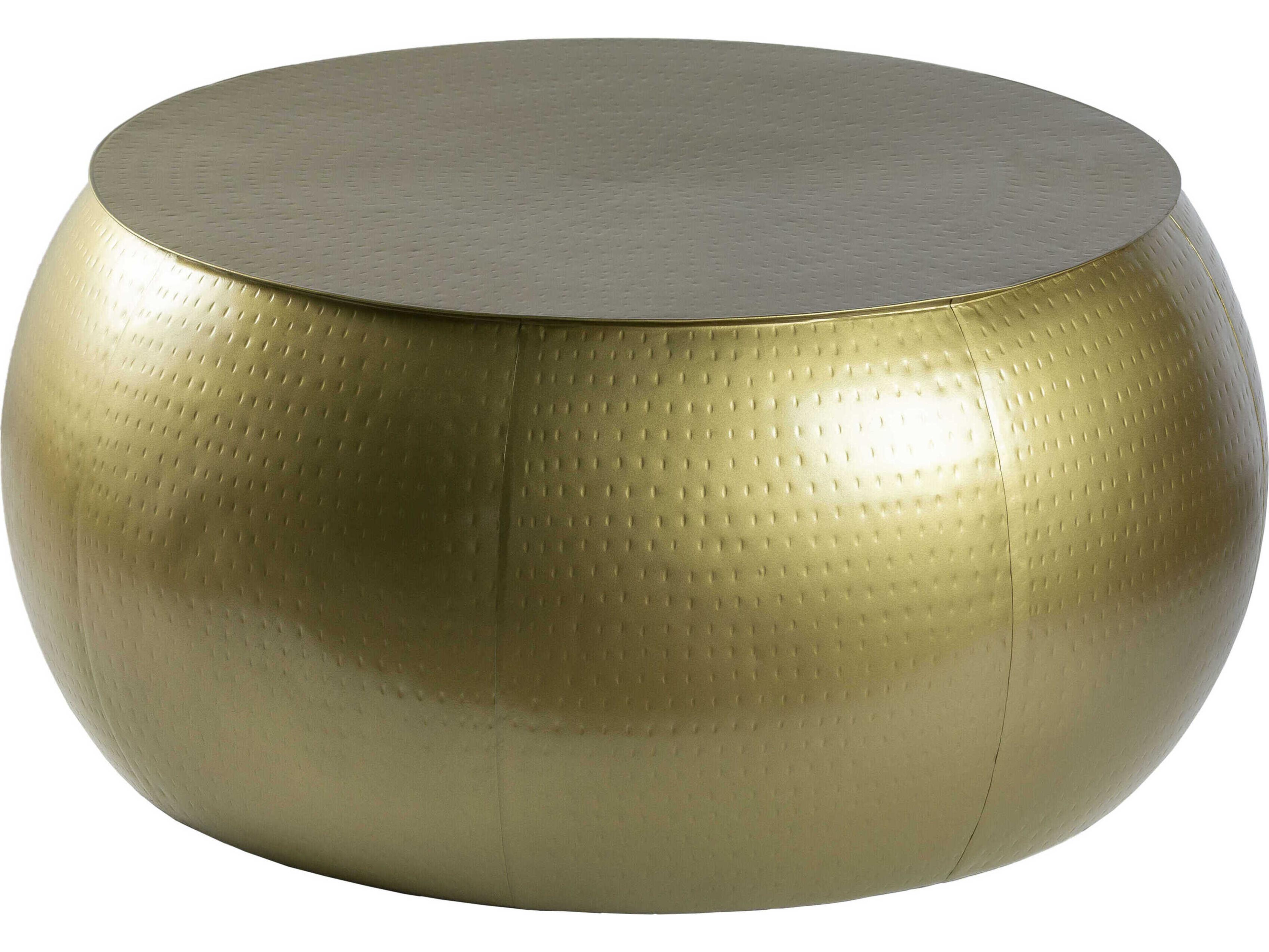 Livabliss by Surya Sansa Round Metal Gold Coffee Table