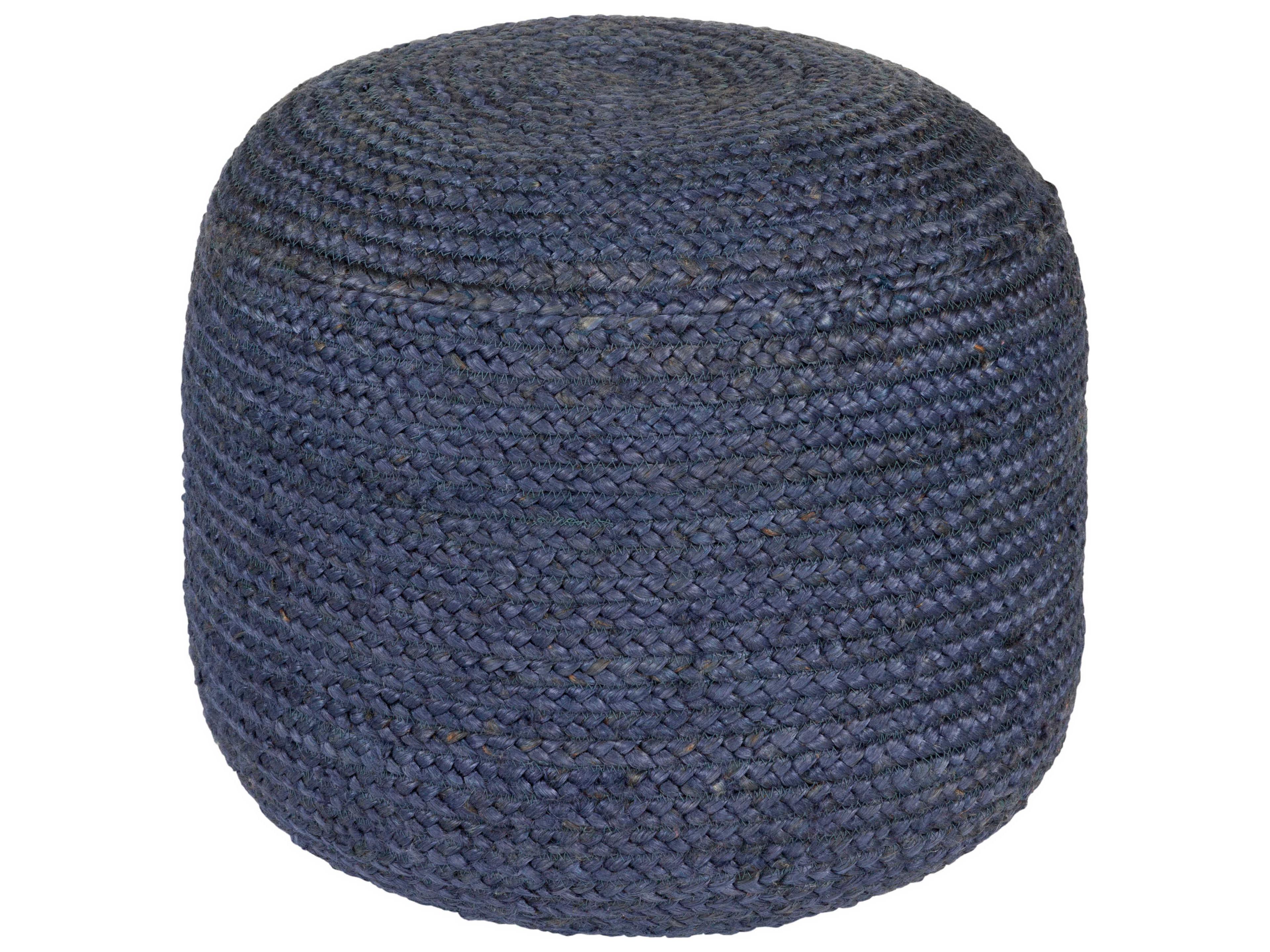 Livabliss by Surya Tropics Dark Blue Ottoman