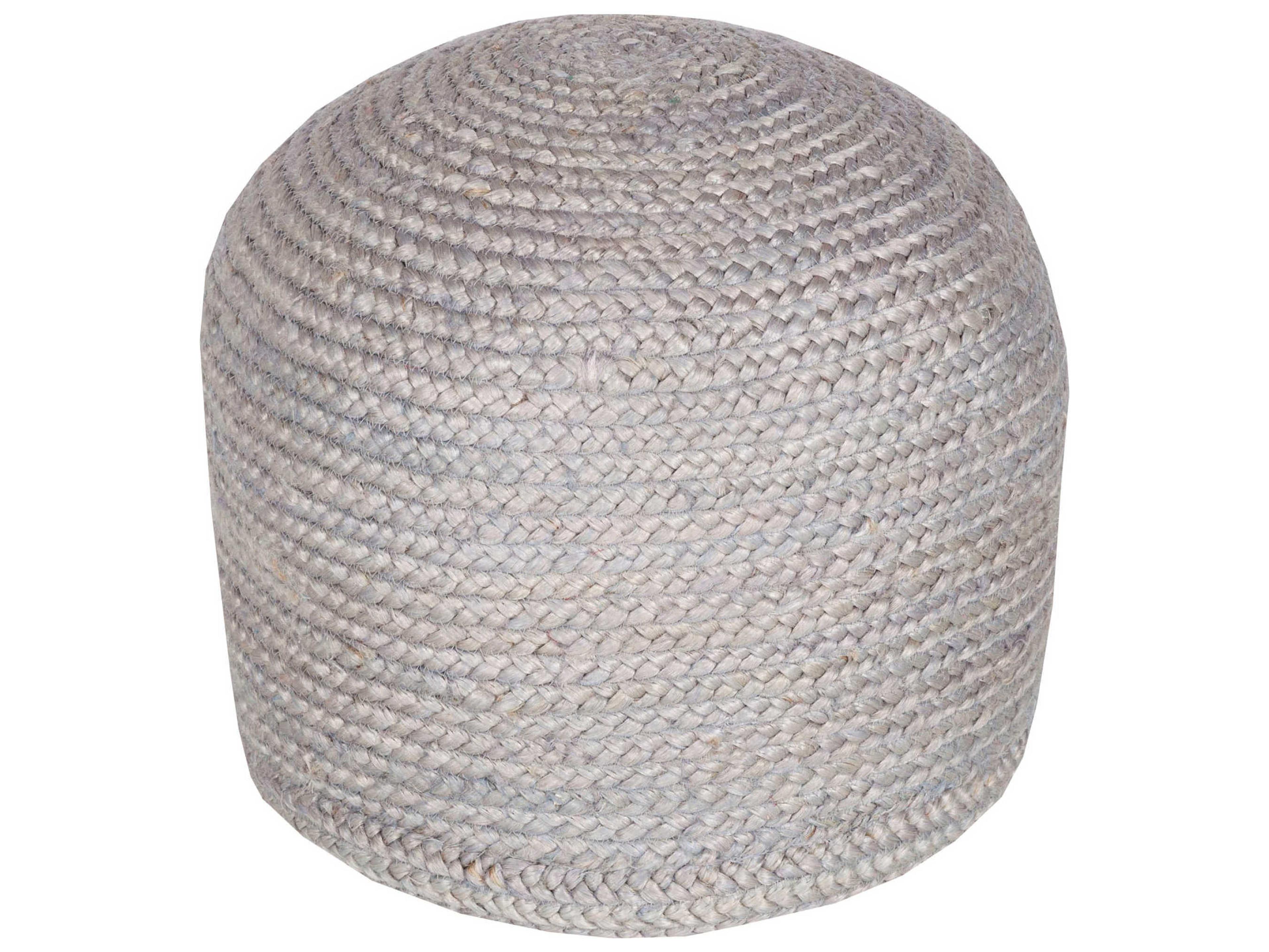 Livabliss by Surya Tropics Gray Ottoman