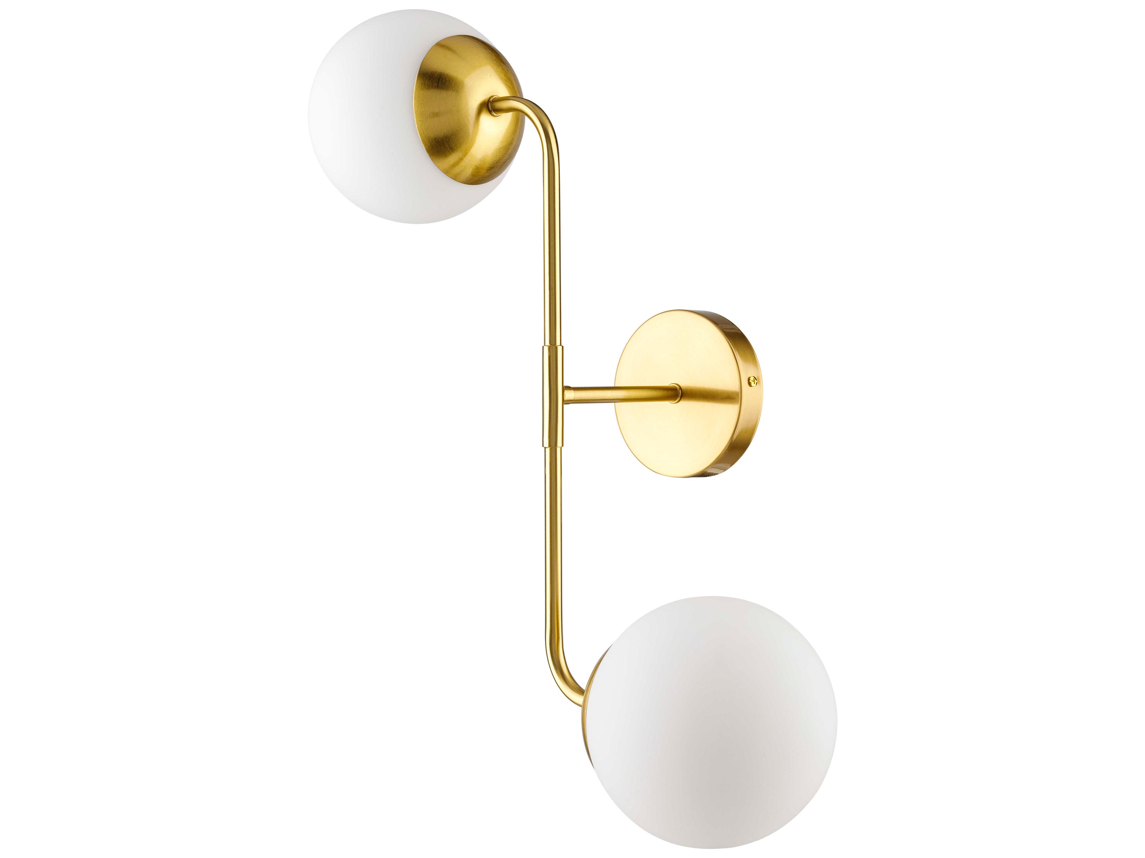 Livabliss by Surya Tempest 2-Light Metallic Brass Wall Sconce