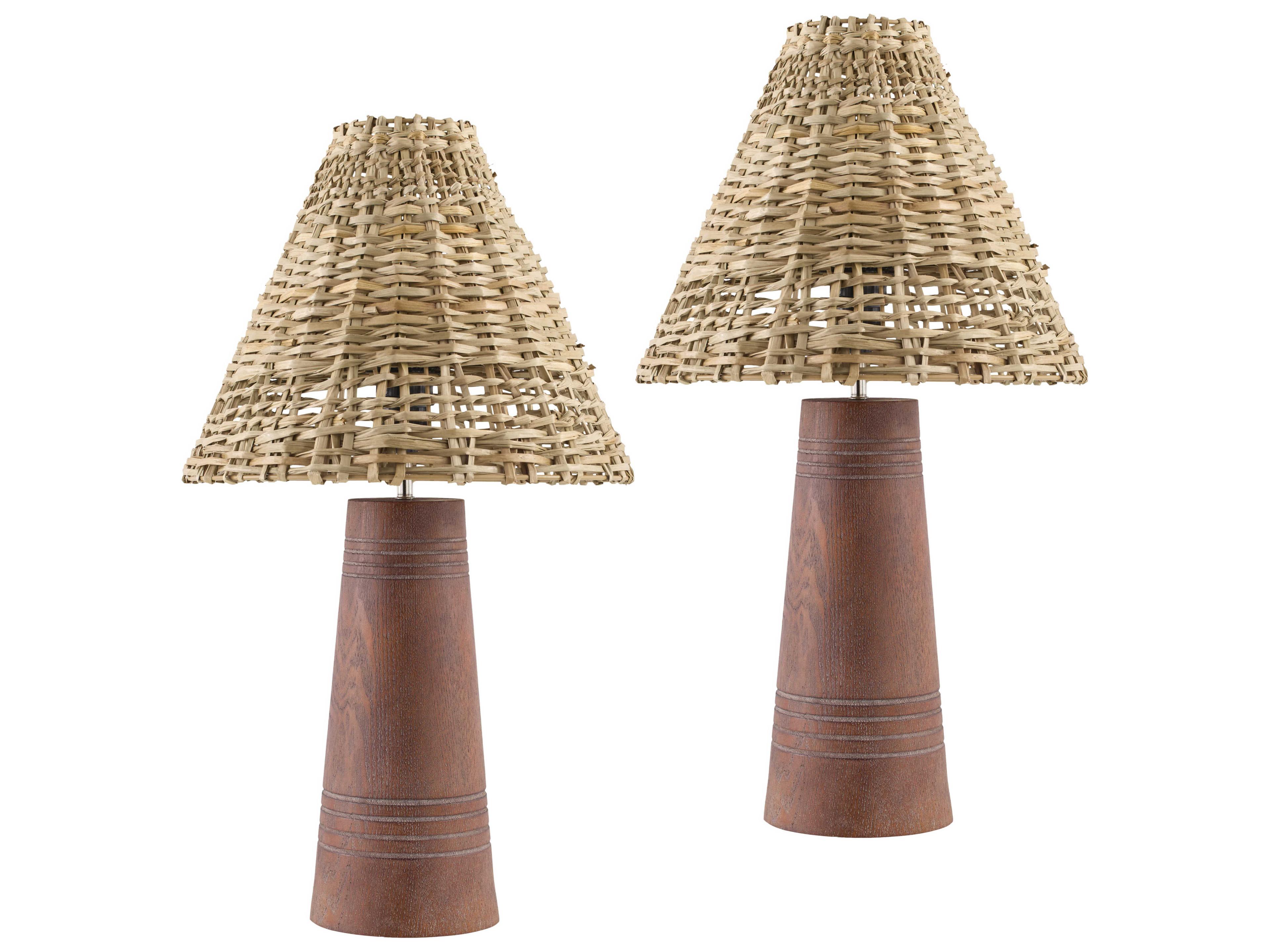 Livabliss by Surya Trout Dark Brown Table Lamp (Set of 2)