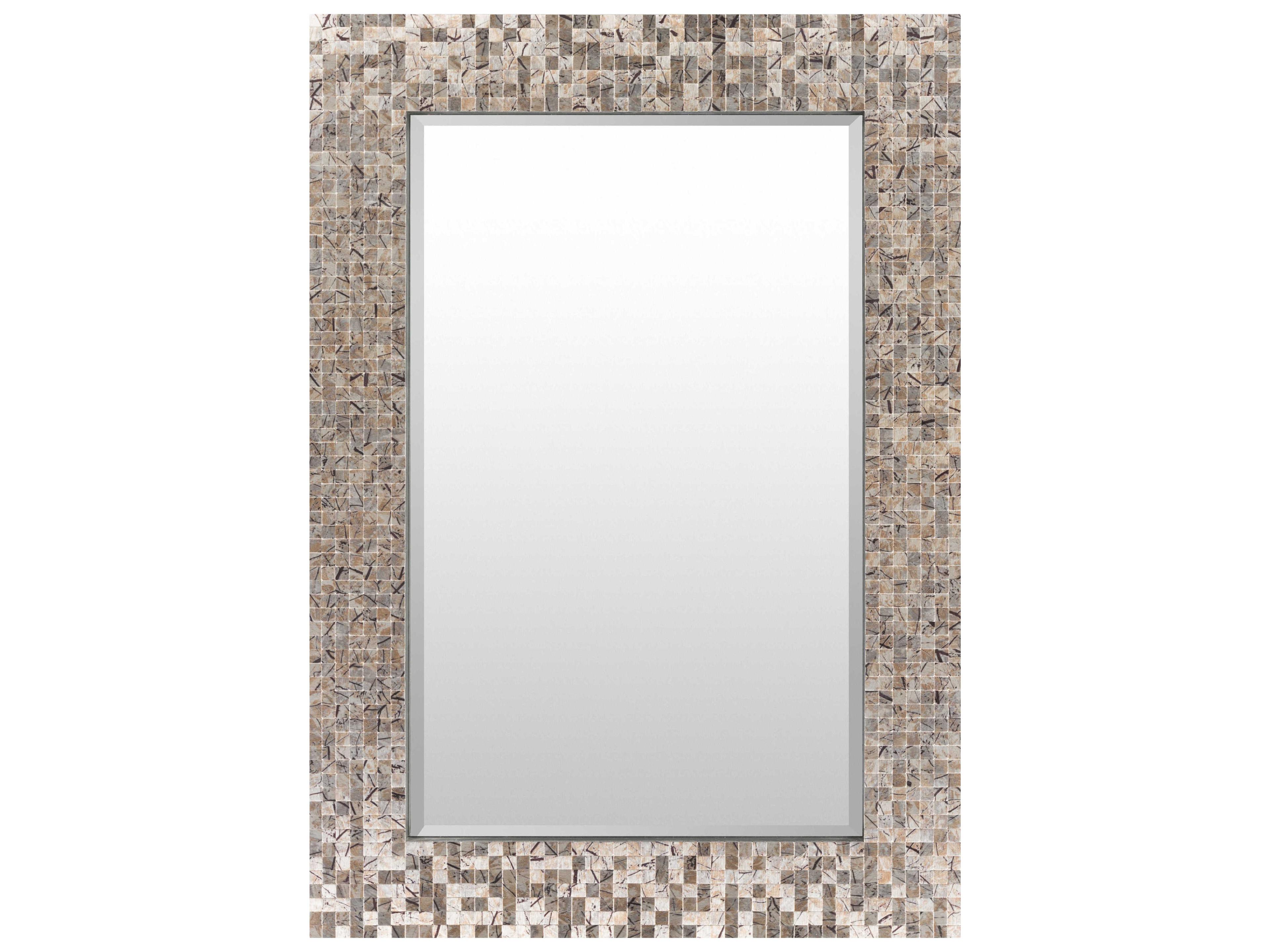 Livabliss by Surya Whitaker Natural Gray Rectangular Wall Mirror