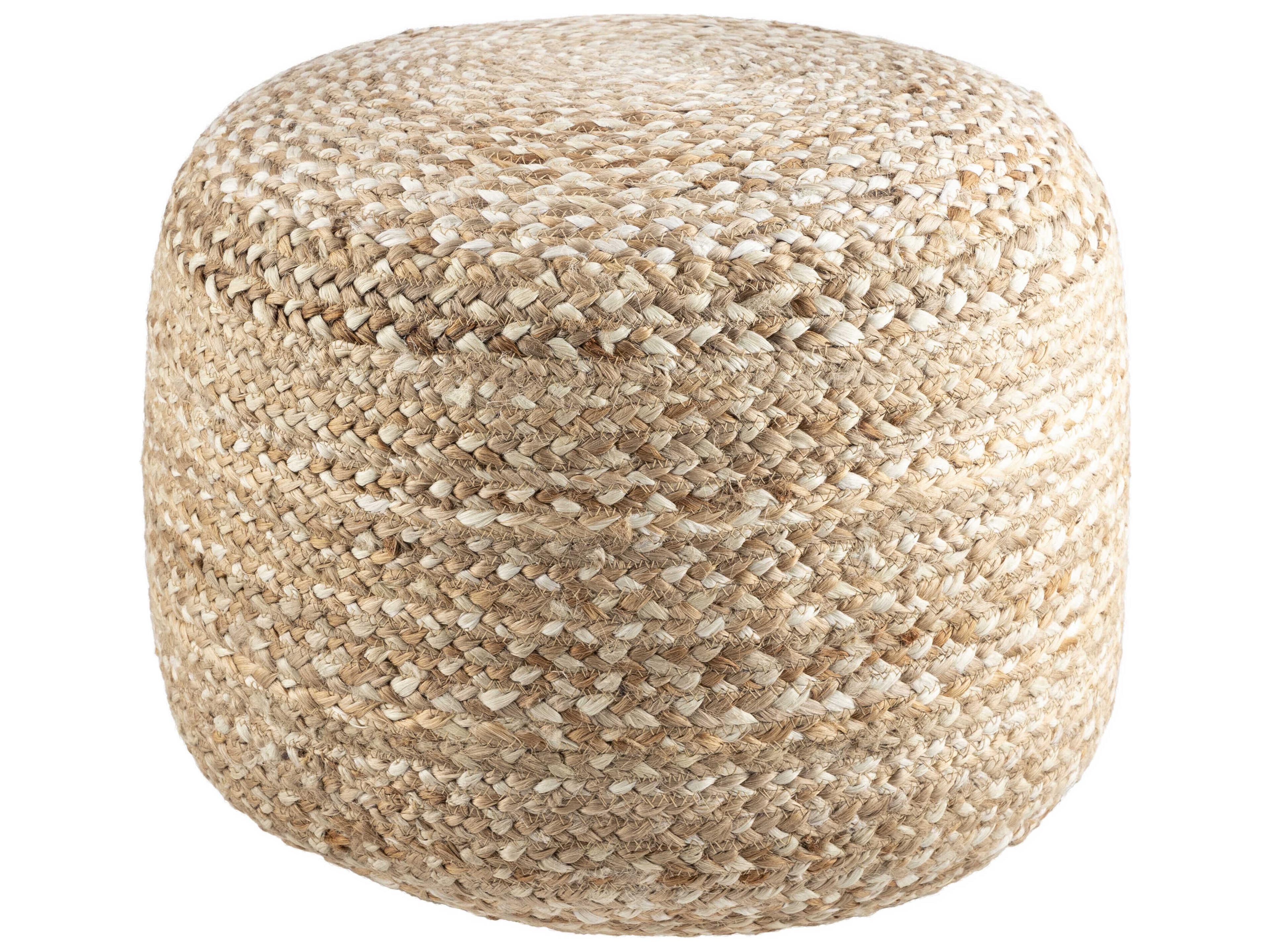 Livabliss by Surya Yaroslave Beige Sand Ivory Pouf