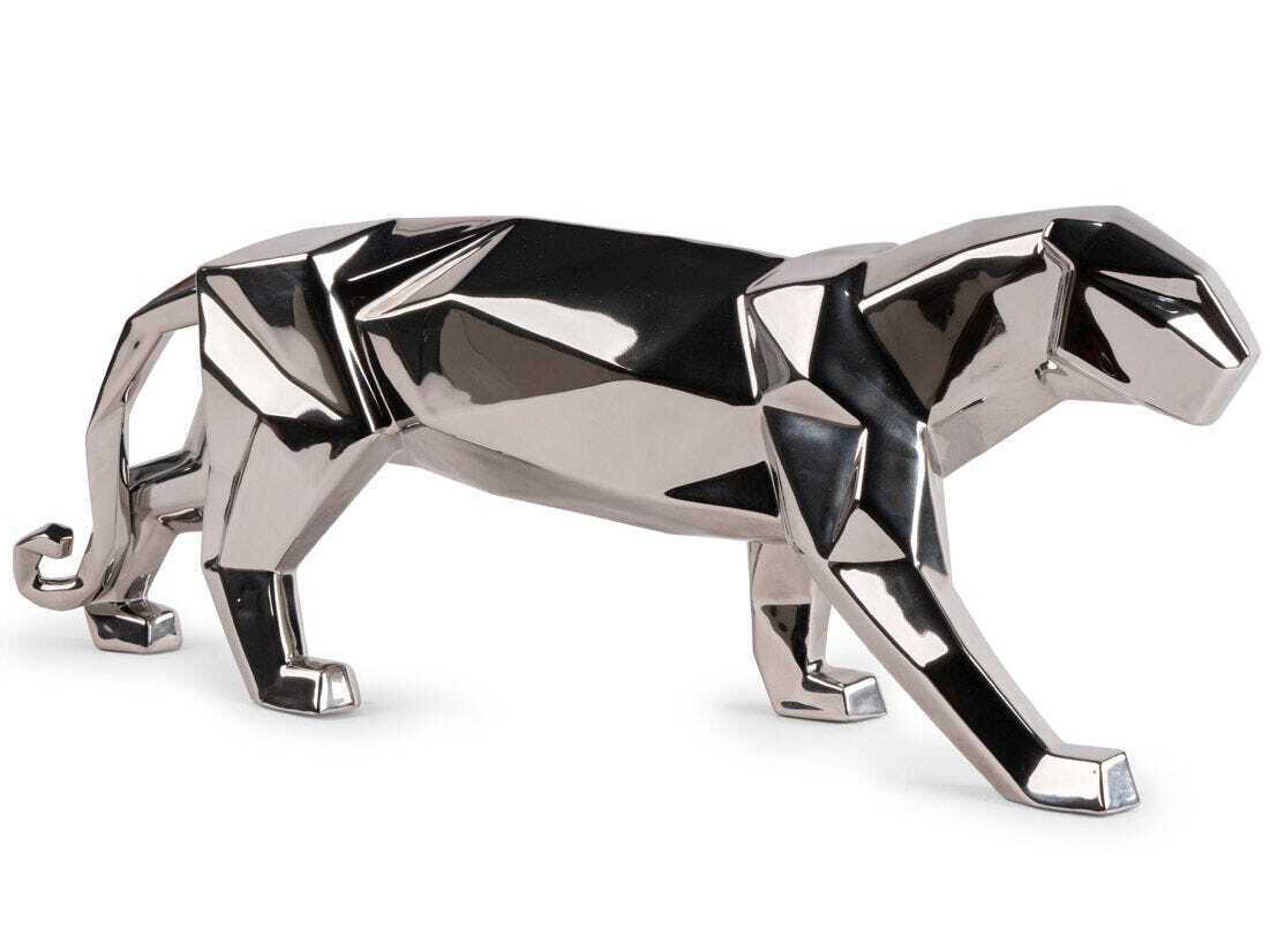 Lladro Silver Panther Sculpture