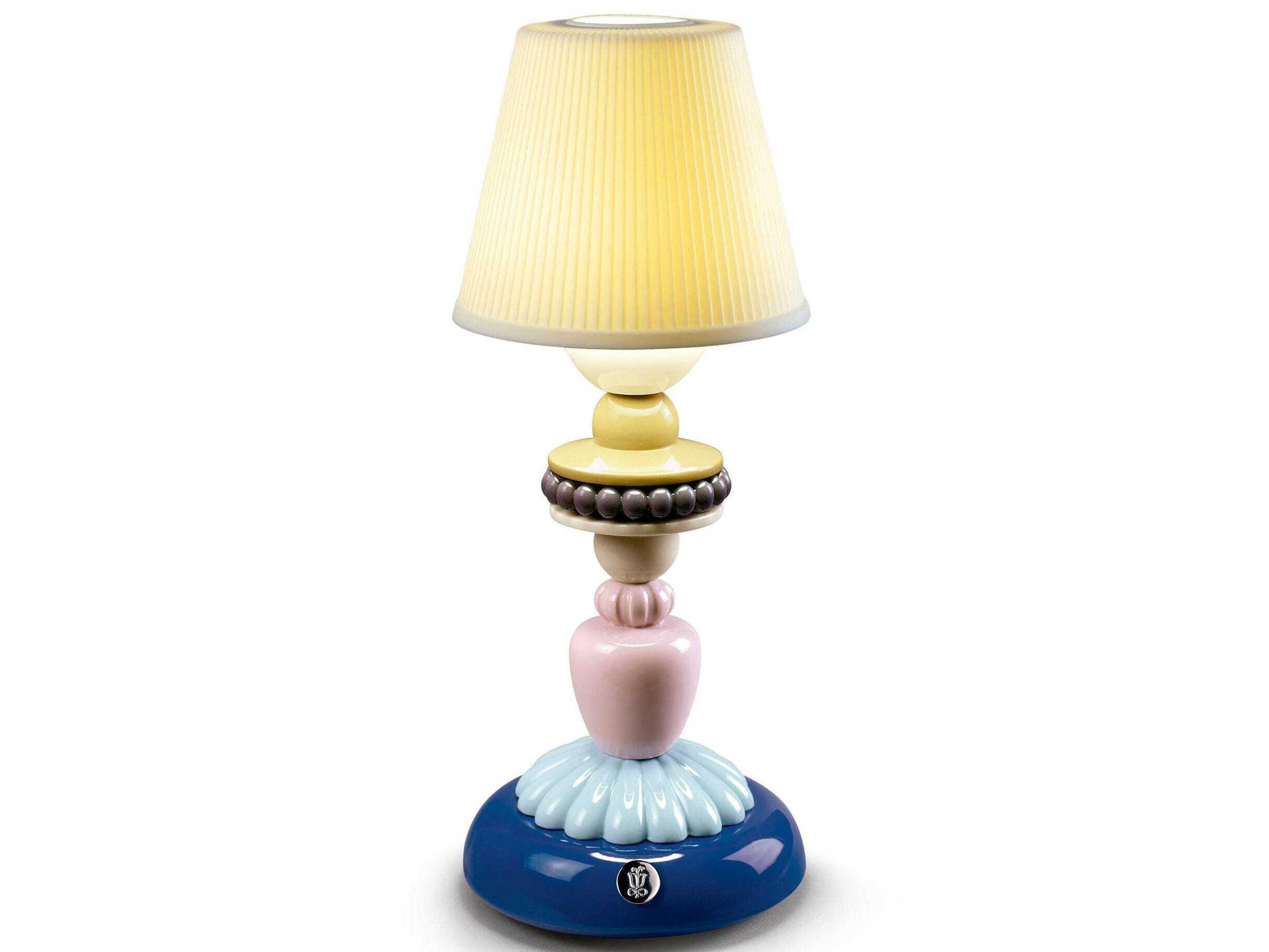 Lladro Sunflower Firefly Blue Table Lamp