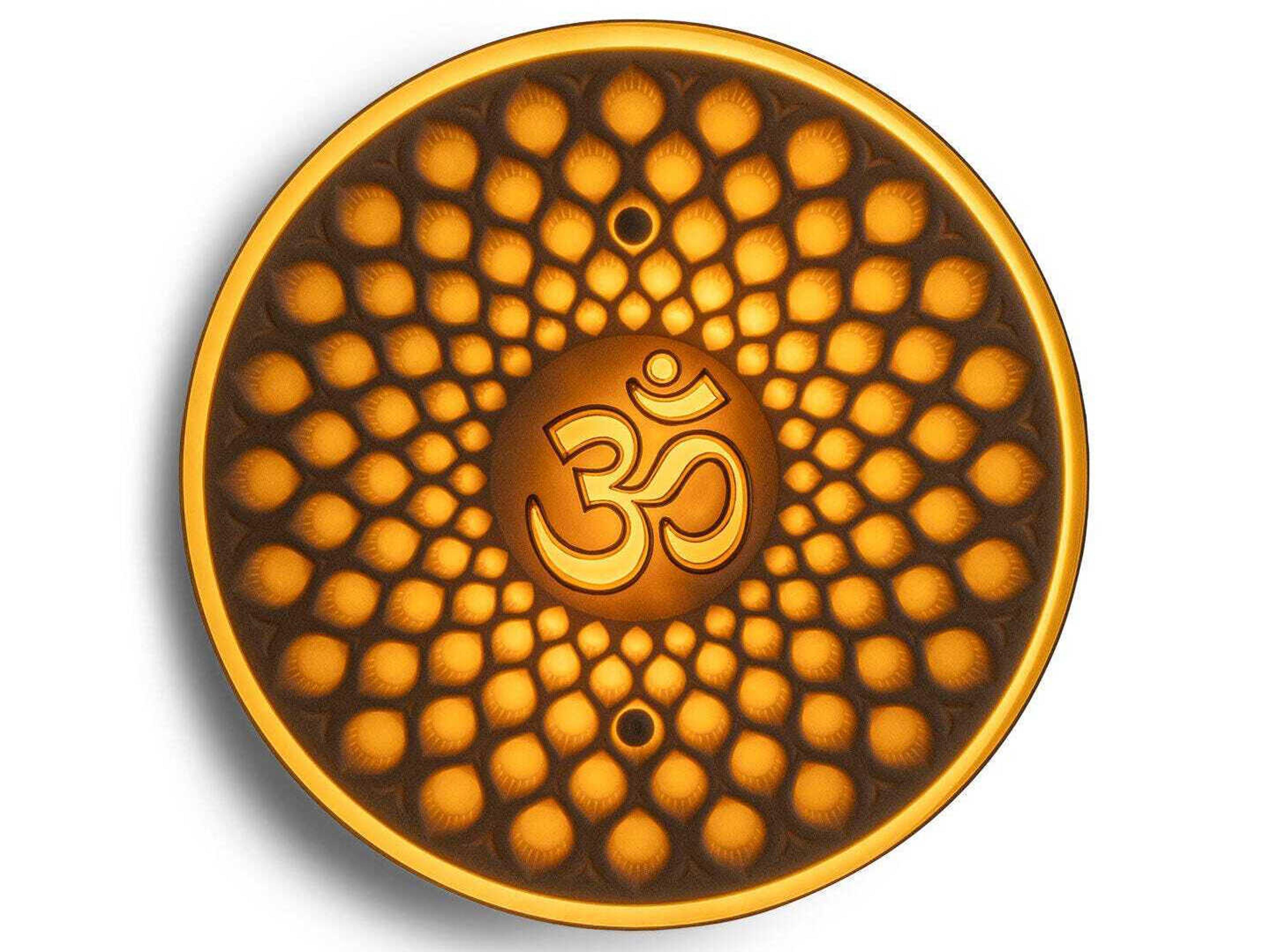 Lladro Om 2-Light White Gold Black Wall Sconce