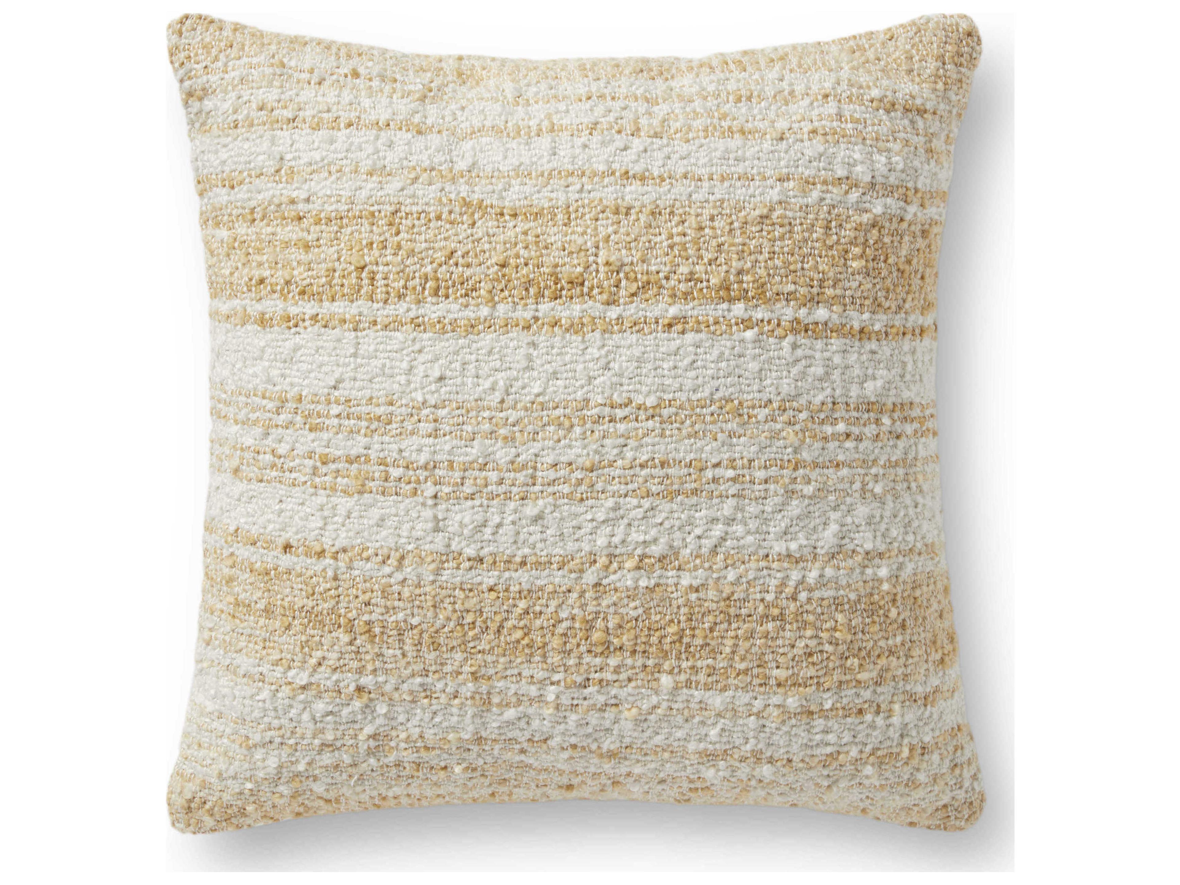Loloi Rugs Gold / Ivory 18" x 18" Chris Loves Julia Pillow