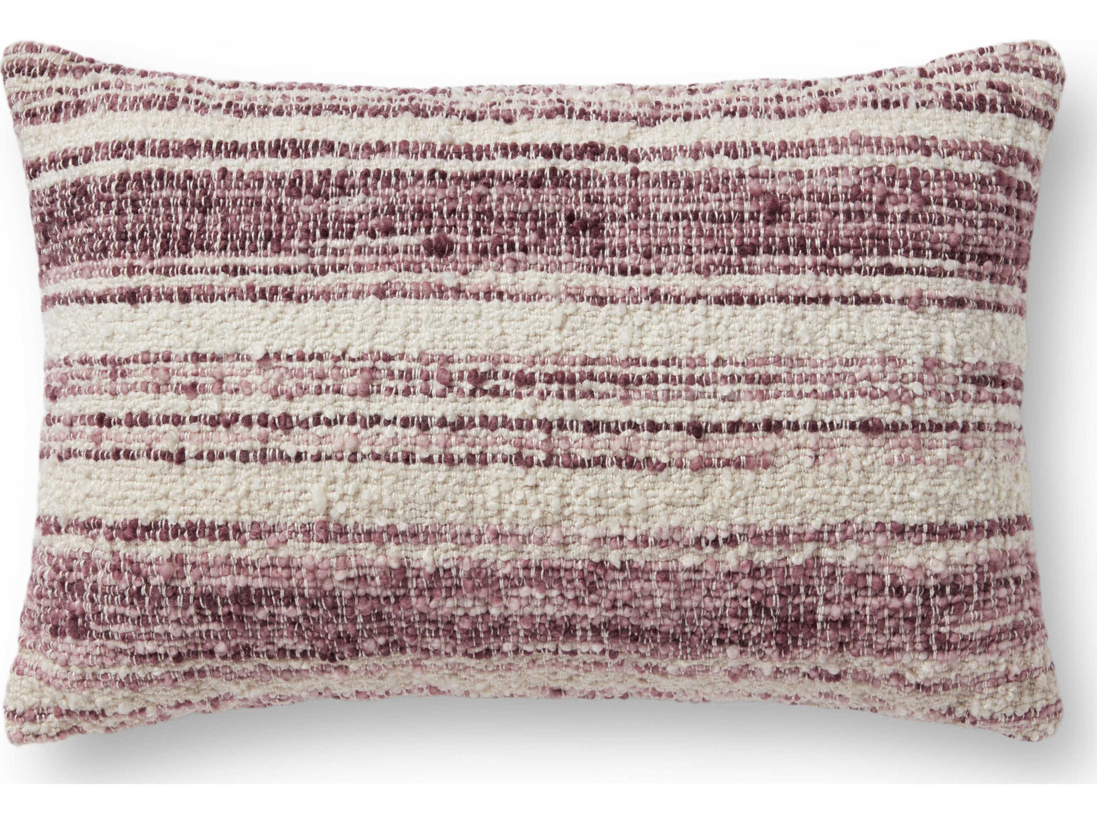 Loloi Rugs Burgundy / Ivory 12" x 21" Chris Loves Julia Pillow