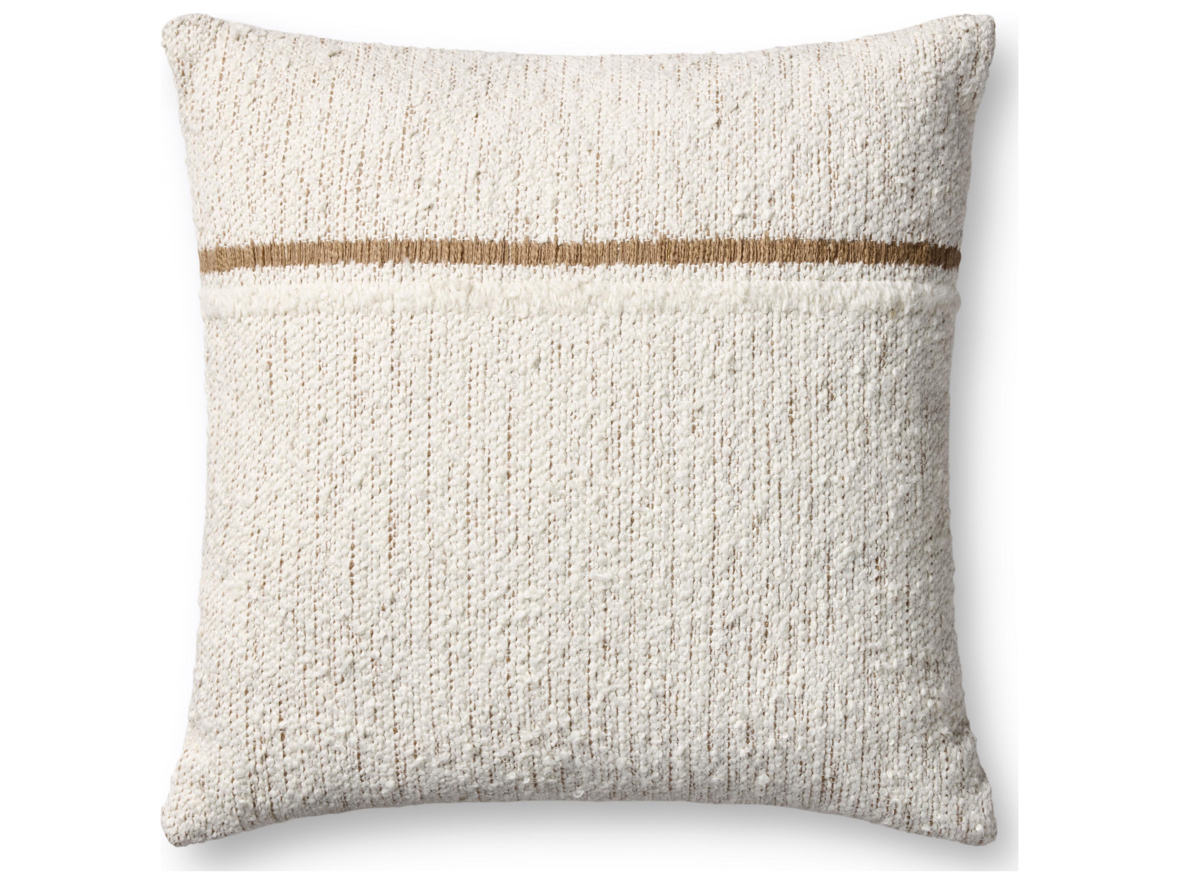 Loloi Rugs Ivory Rustic Brown Pillow