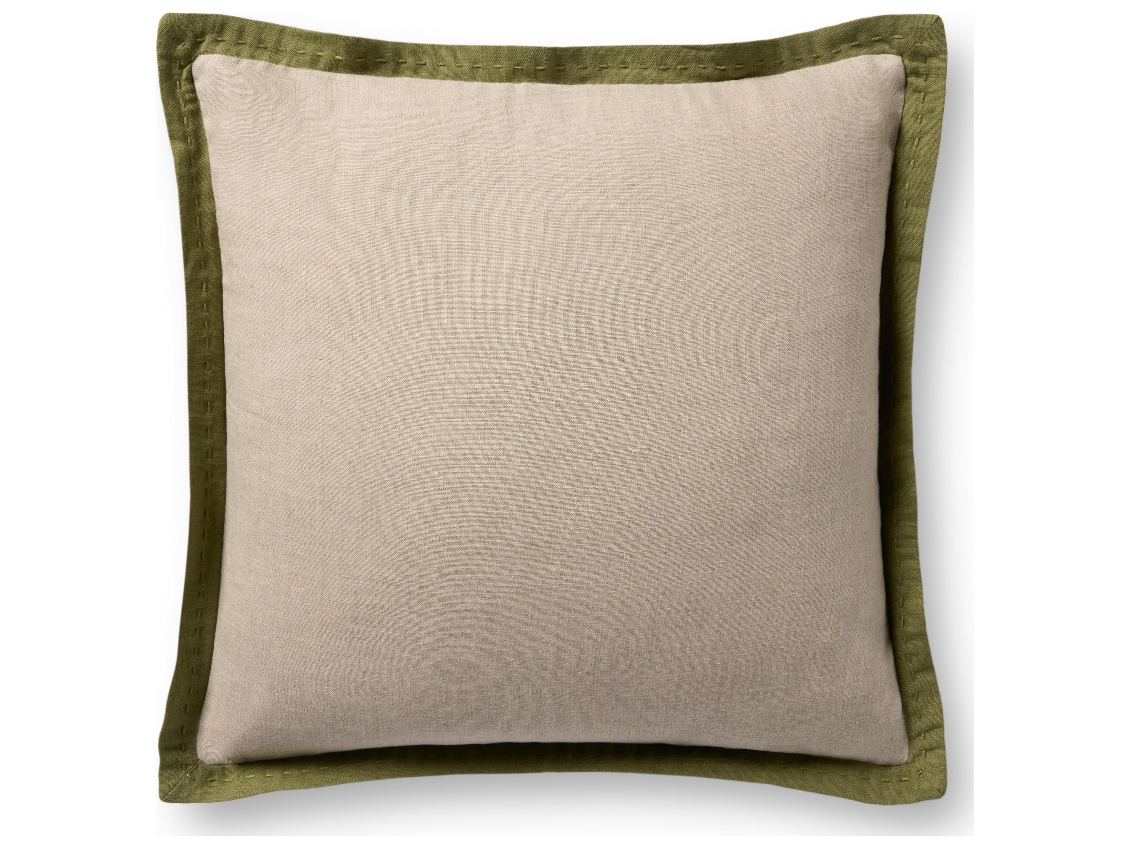 Loloi Rugs Natural Green Pillow
