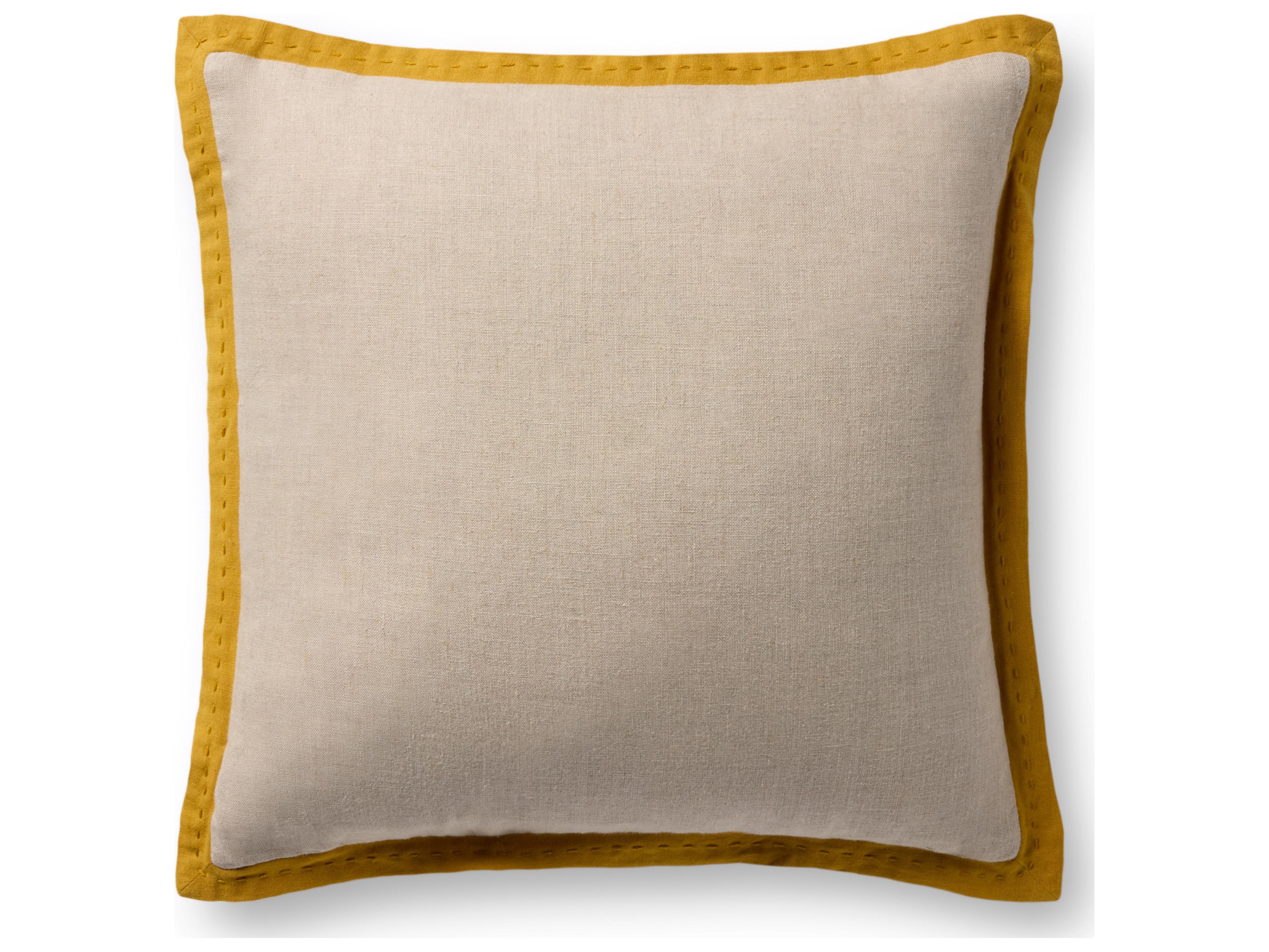 Loloi Rugs Natural Mustard Pillow