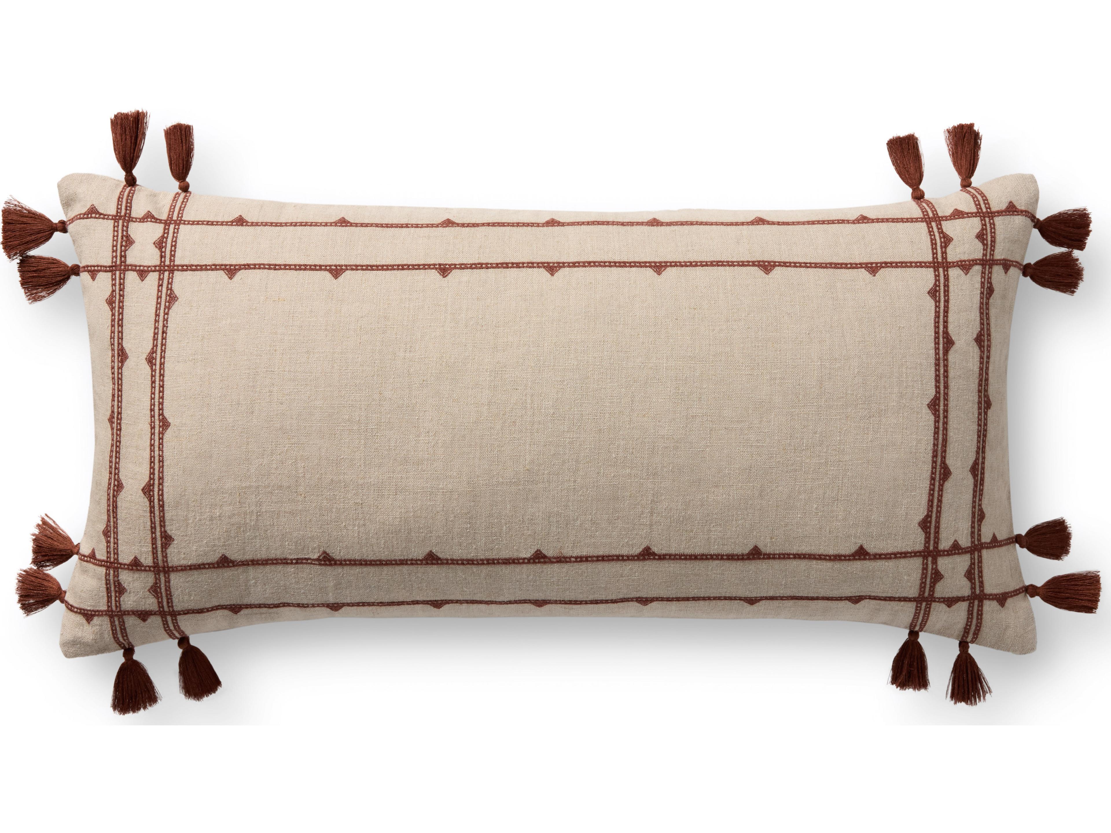 Loloi Rugs Natural Rust Pillow