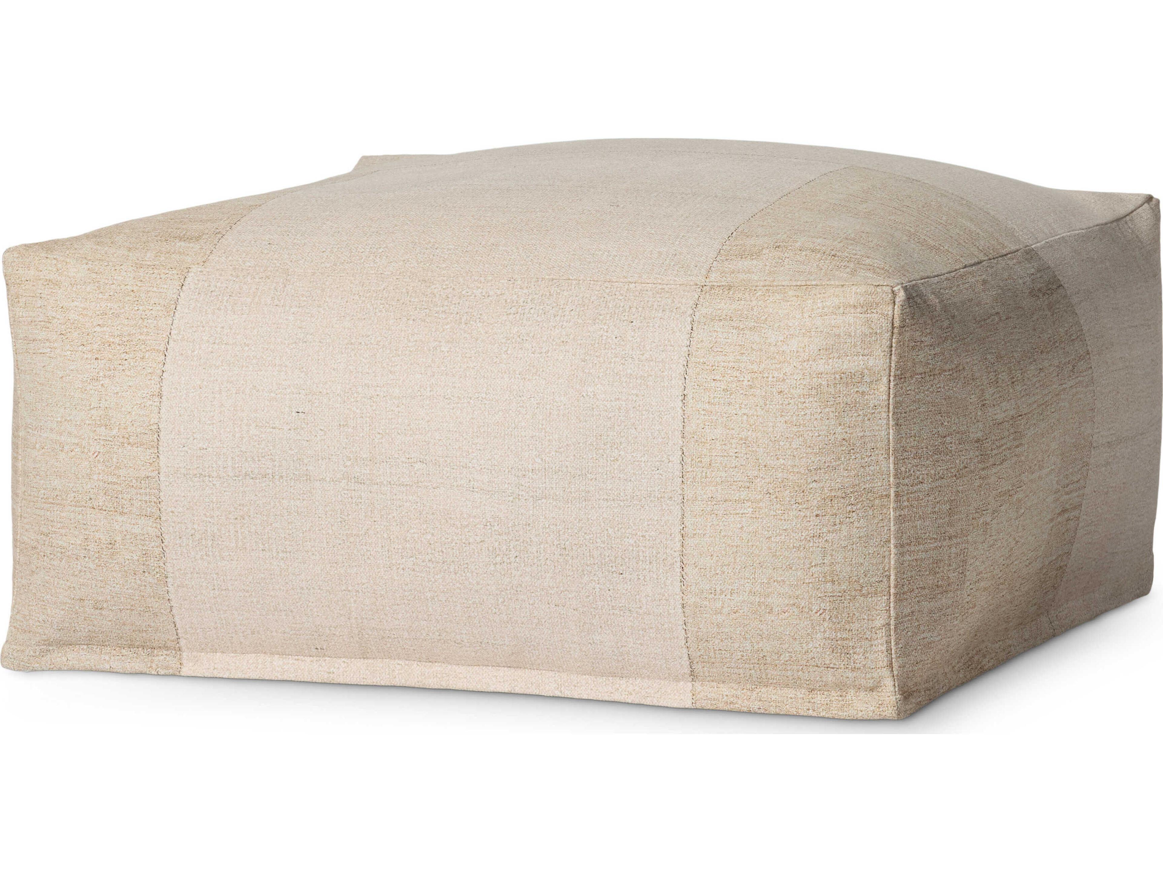 Loloi Rugs Ivory Beige Upholstered Ottoman