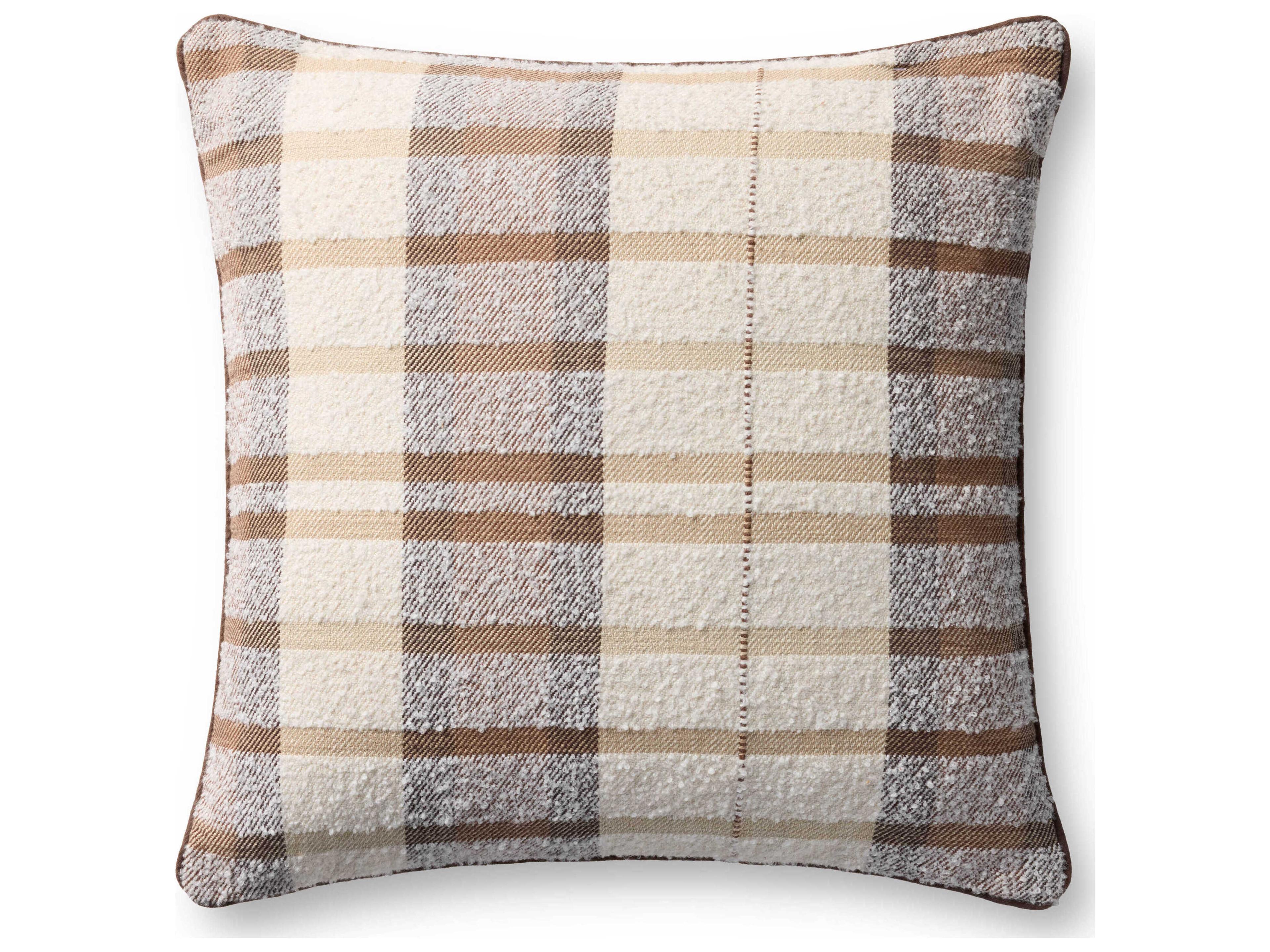 Loloi Rugs Brown Multicolored 20" x 20" Pillow