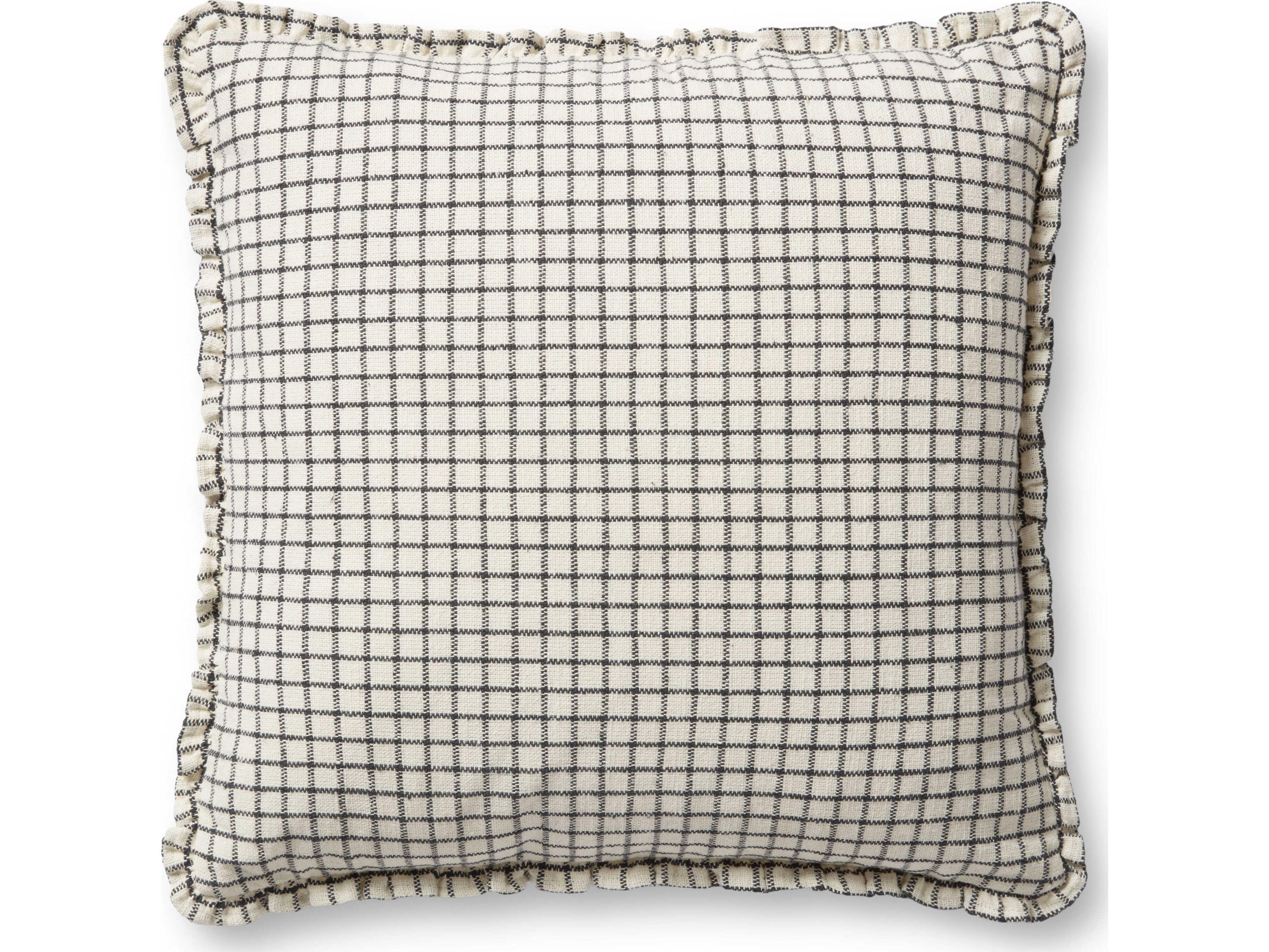 Loloi Rugs Chris Loves Julia Ivory / Black Pillow