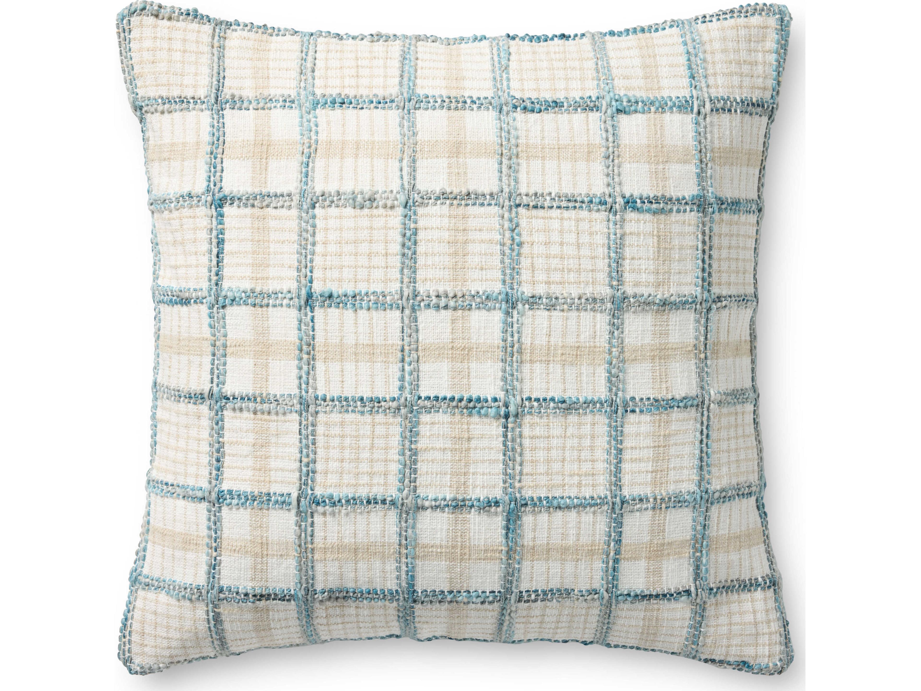 Loloi Rugs Chris Loves Julia Ivory / Blue Pillow